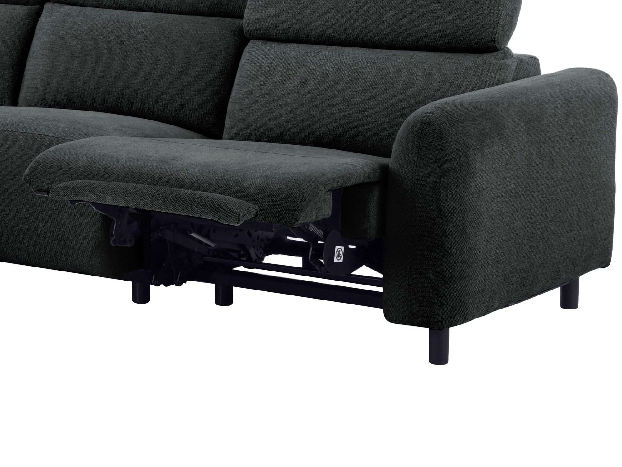 Colțar recliner Denton 1509 (Gri inchis)