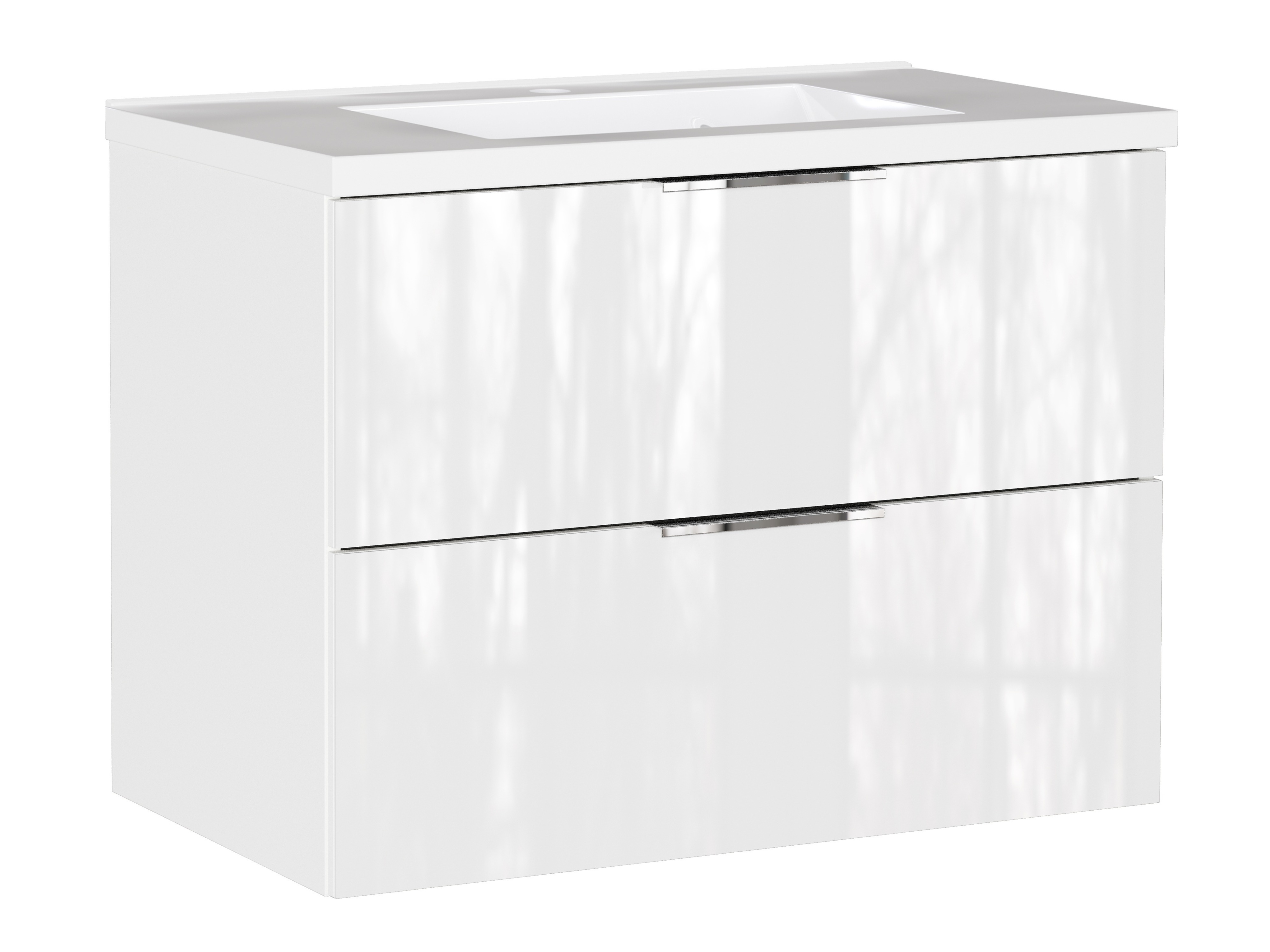 Cabinet atârnat pentru baie Sacramento 526 (Alb lucios)