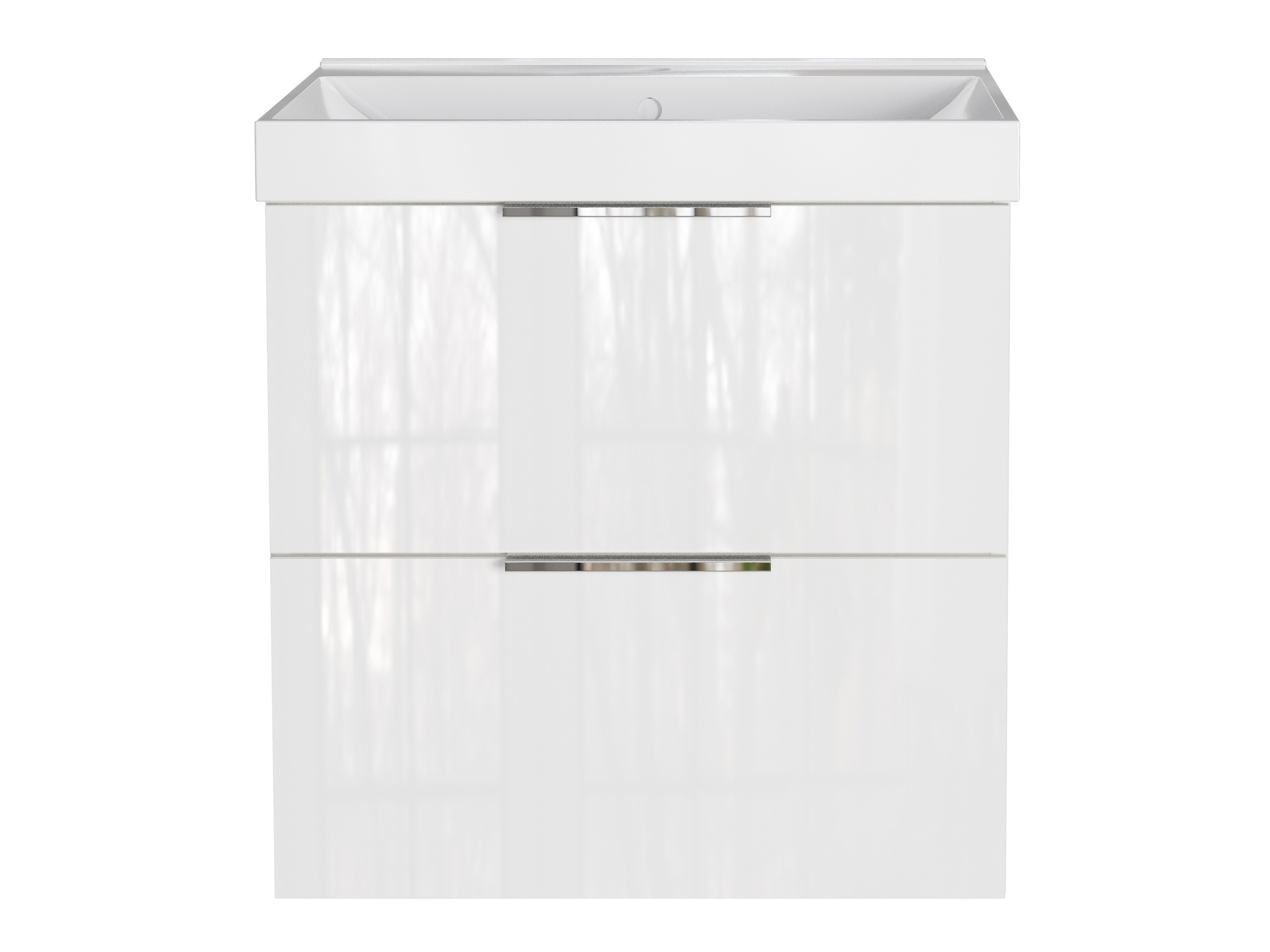 Cabinet atârnat pentru baie Sacramento 527 (Alb lucios)