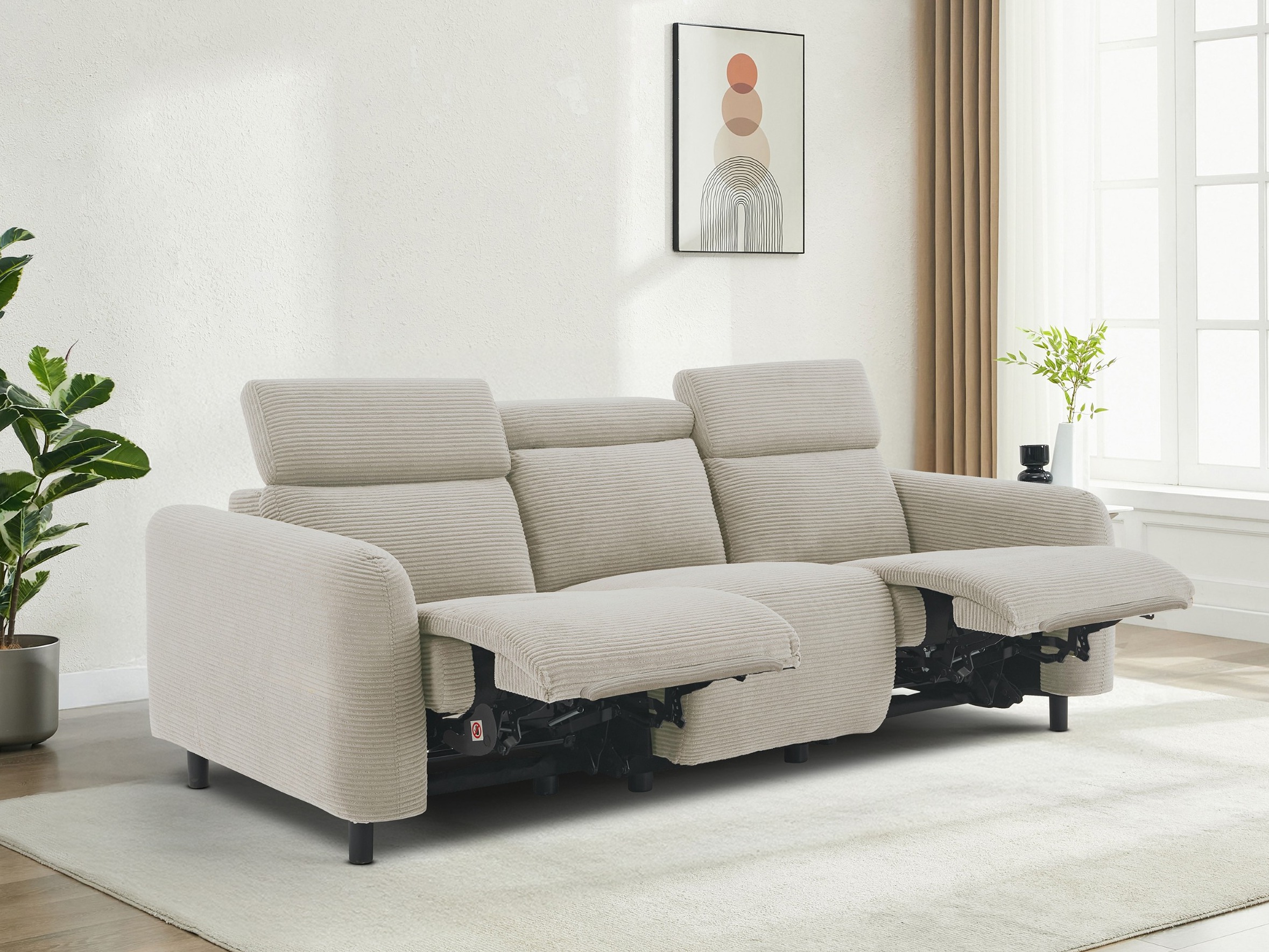 Canapea recliner Denton 1511 (Crem)