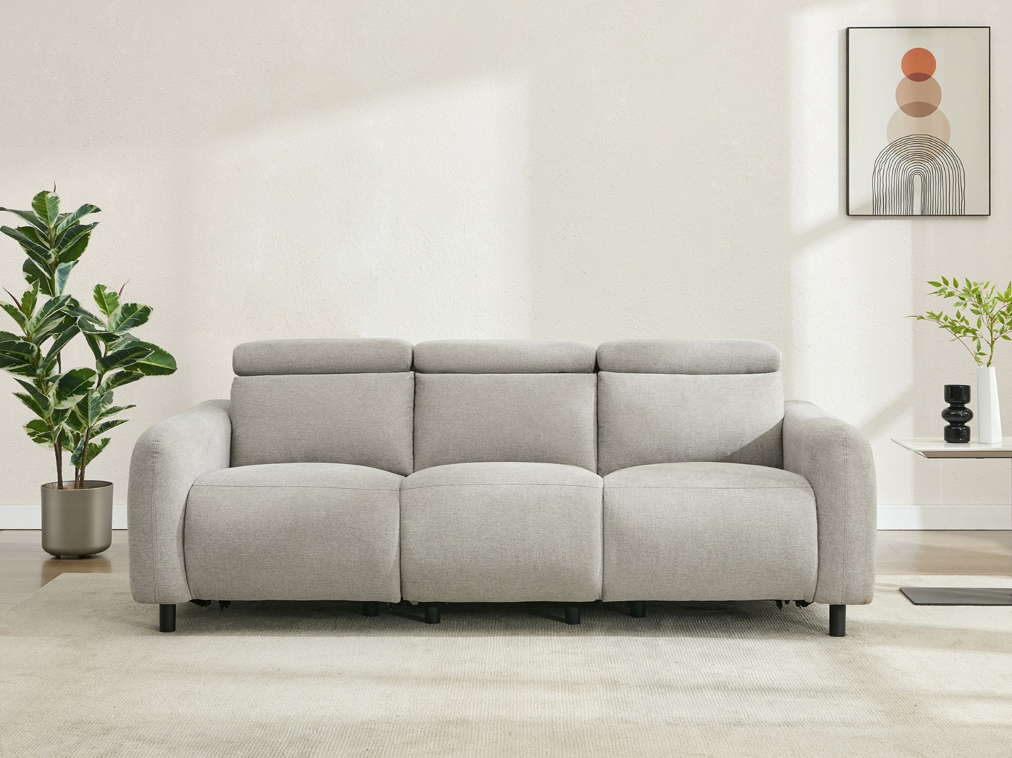 Canapea recliner Denton 1511 (Gri deschis)