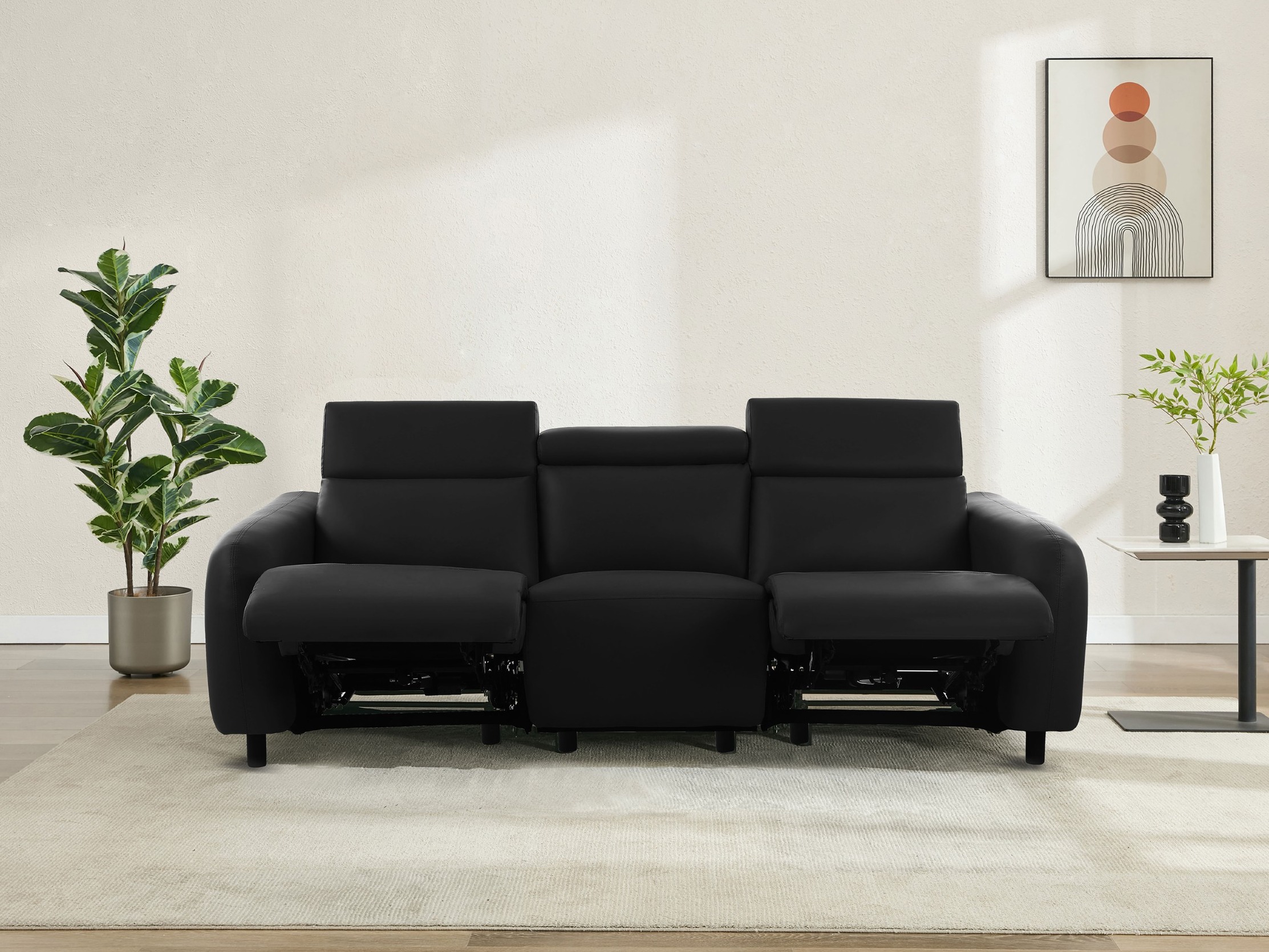 Canapea recliner Denton 1511 (Negru)