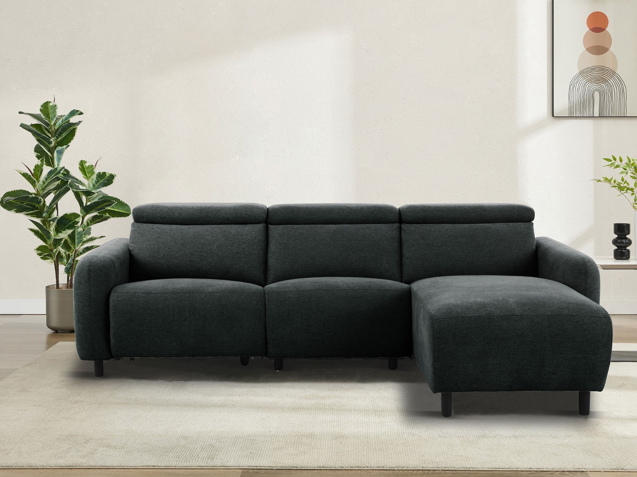 Colțar cu recliner Denton 1510 (Antracit)