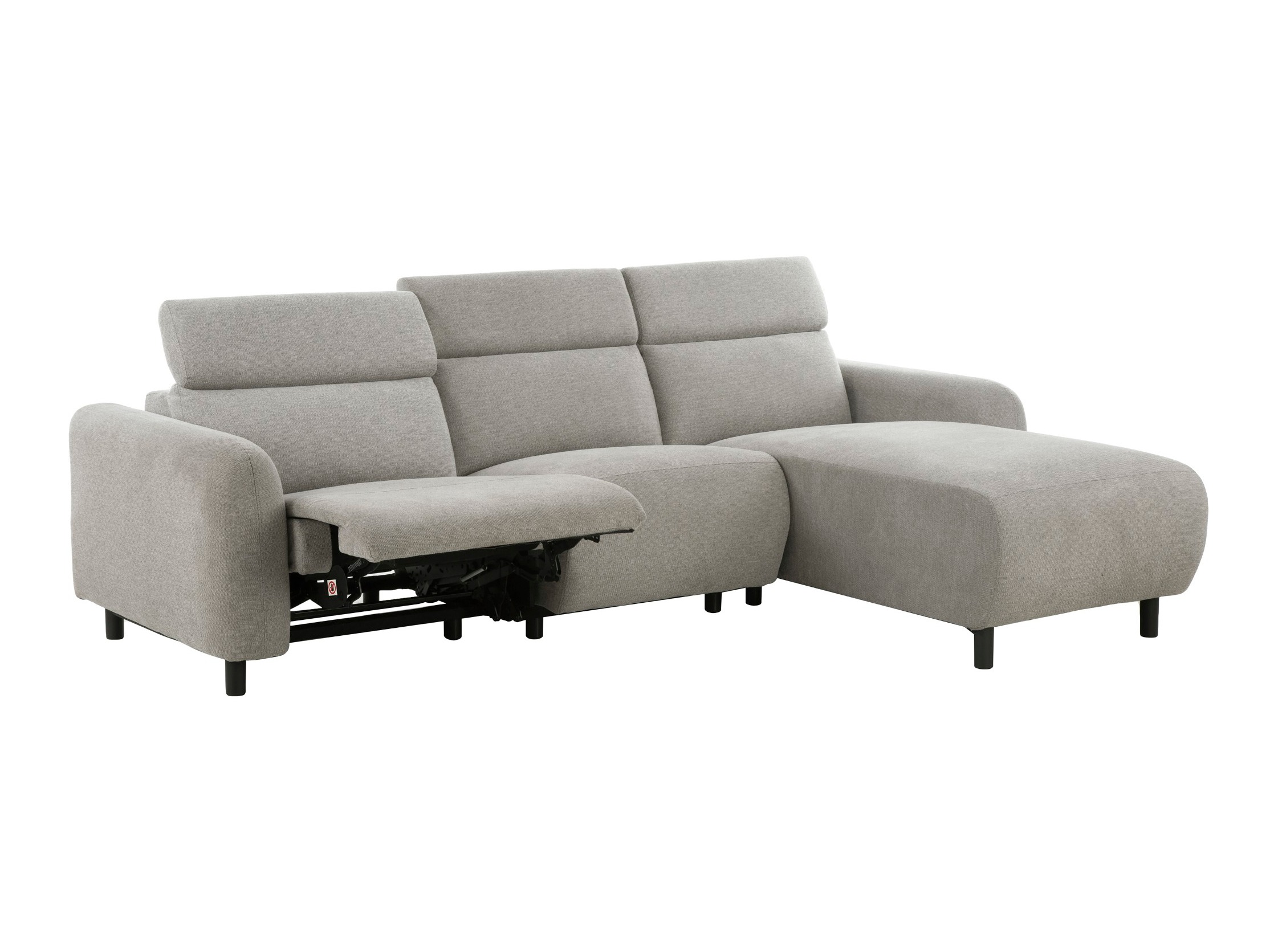 Colțar cu recliner Denton 1510 (Gri deschis)