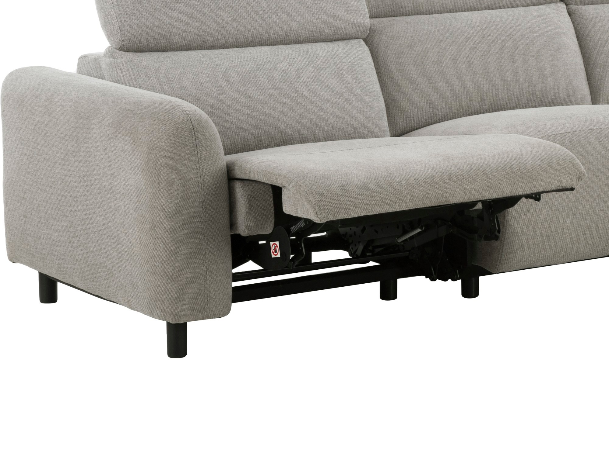 Colțar cu recliner Denton 1510 (Gri deschis)