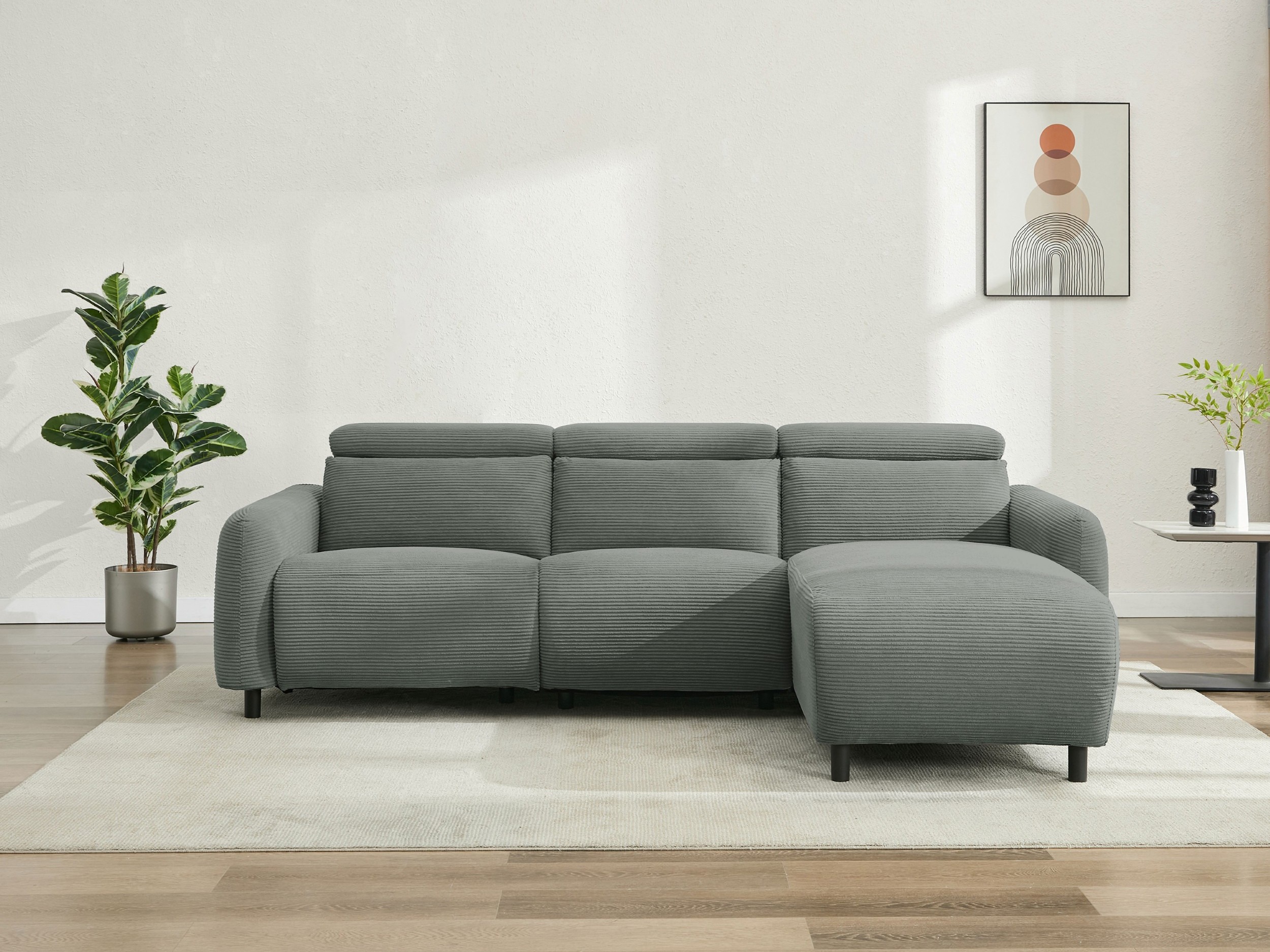Colțar cu recliner Denton 1510 (Gri)