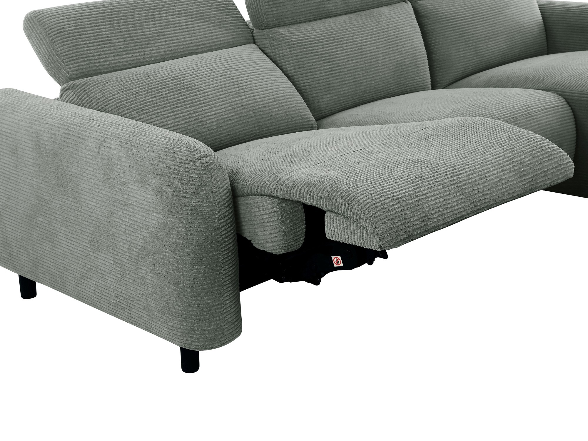 Colțar cu recliner Denton 1510 (Gri)