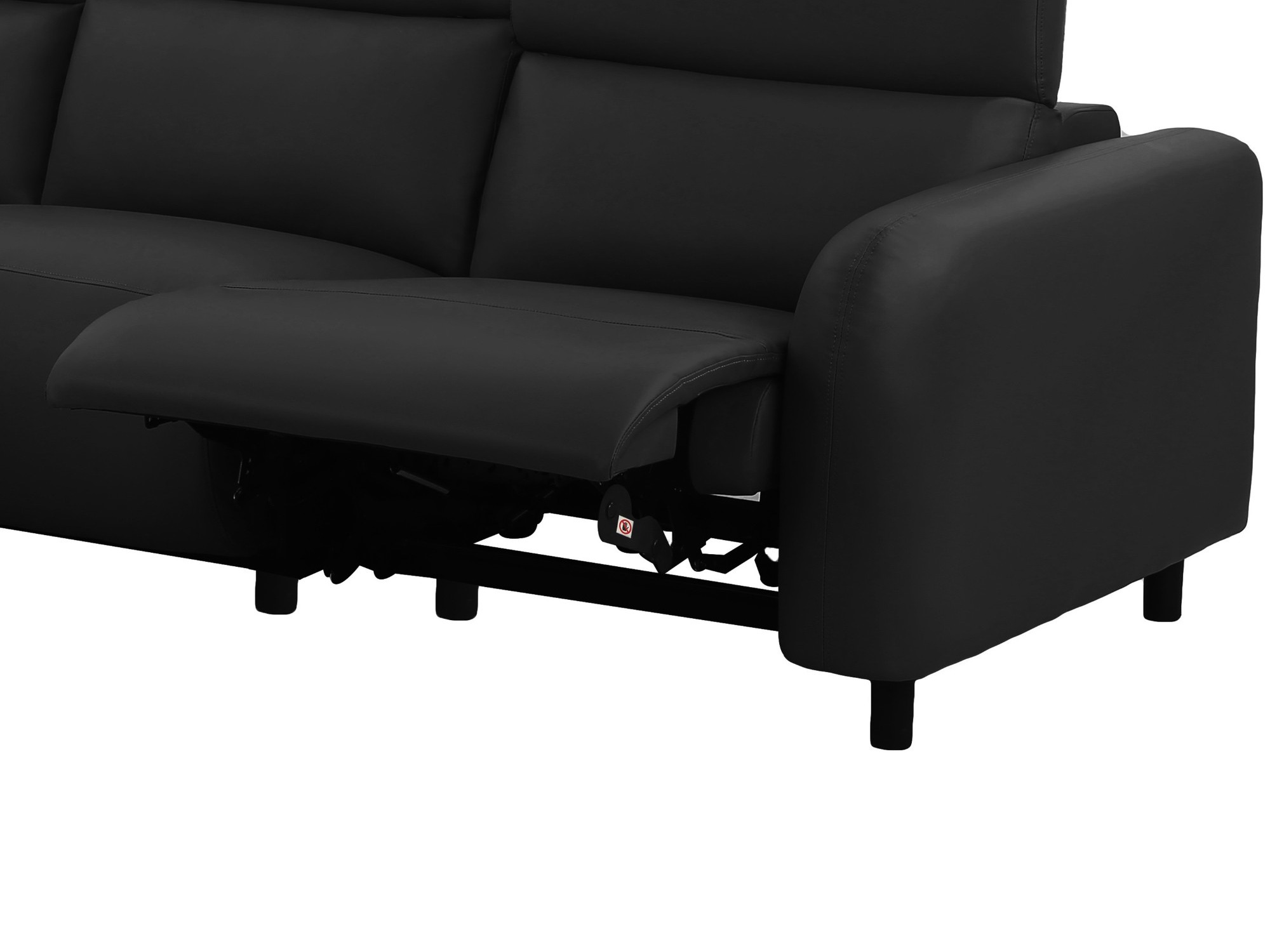 Colțar cu recliner Denton 1510 (Negru)