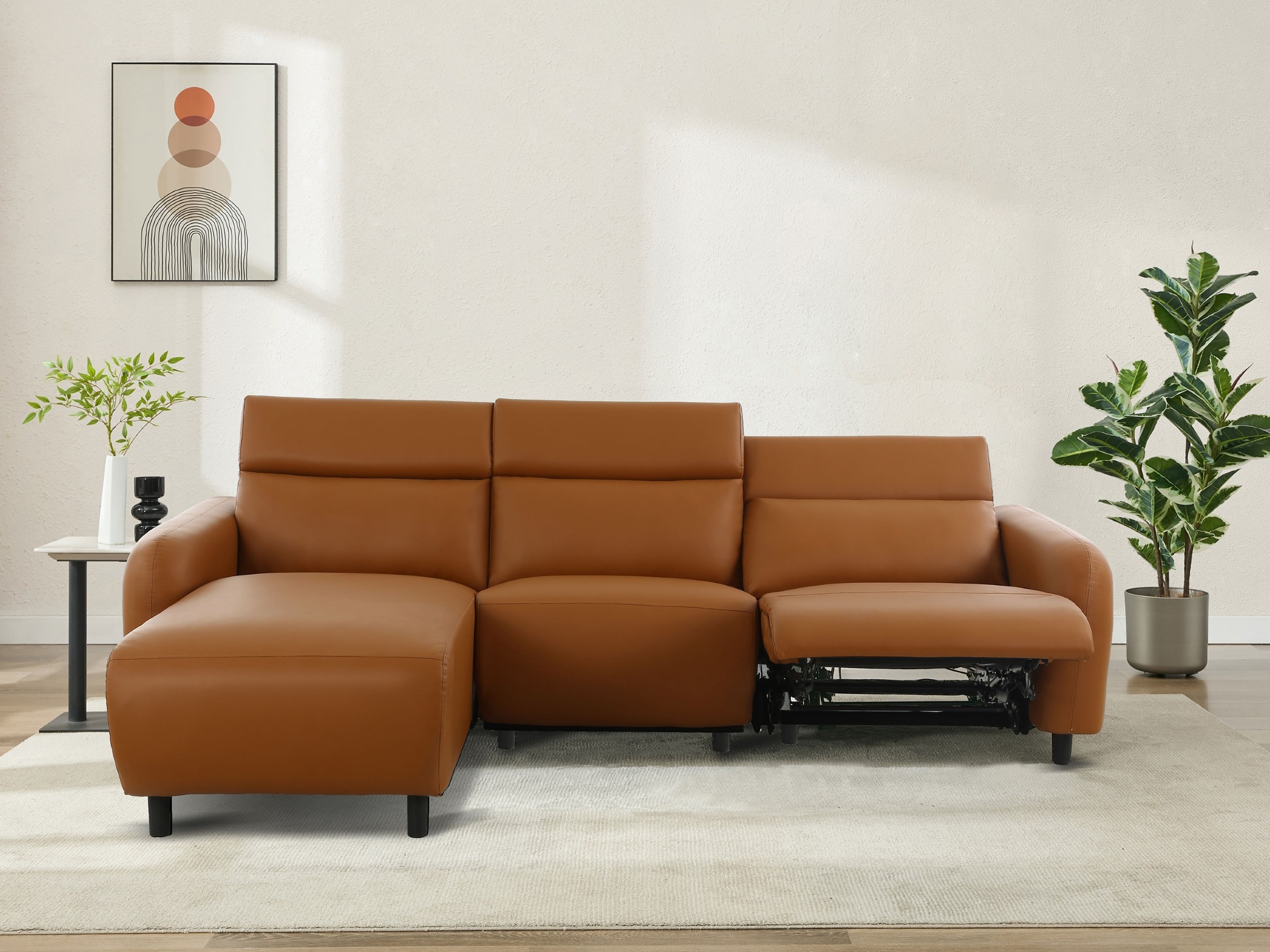 Colțar cu recliner Denton 1510 (Portocaliu)