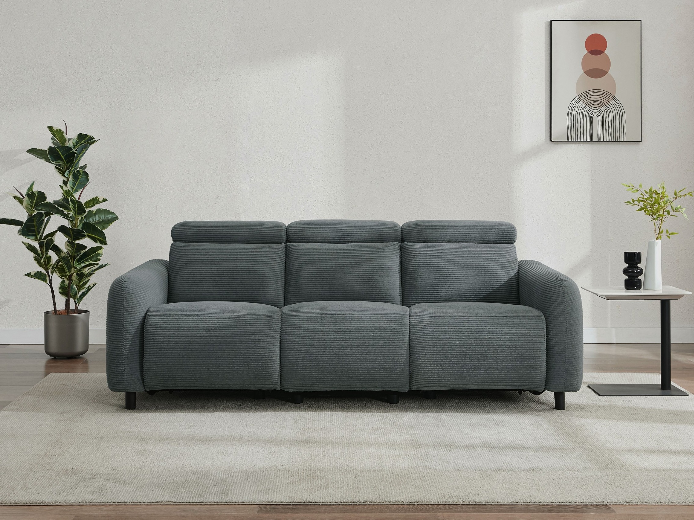 Canapea recliner Denton 1511 (Gri inchis)