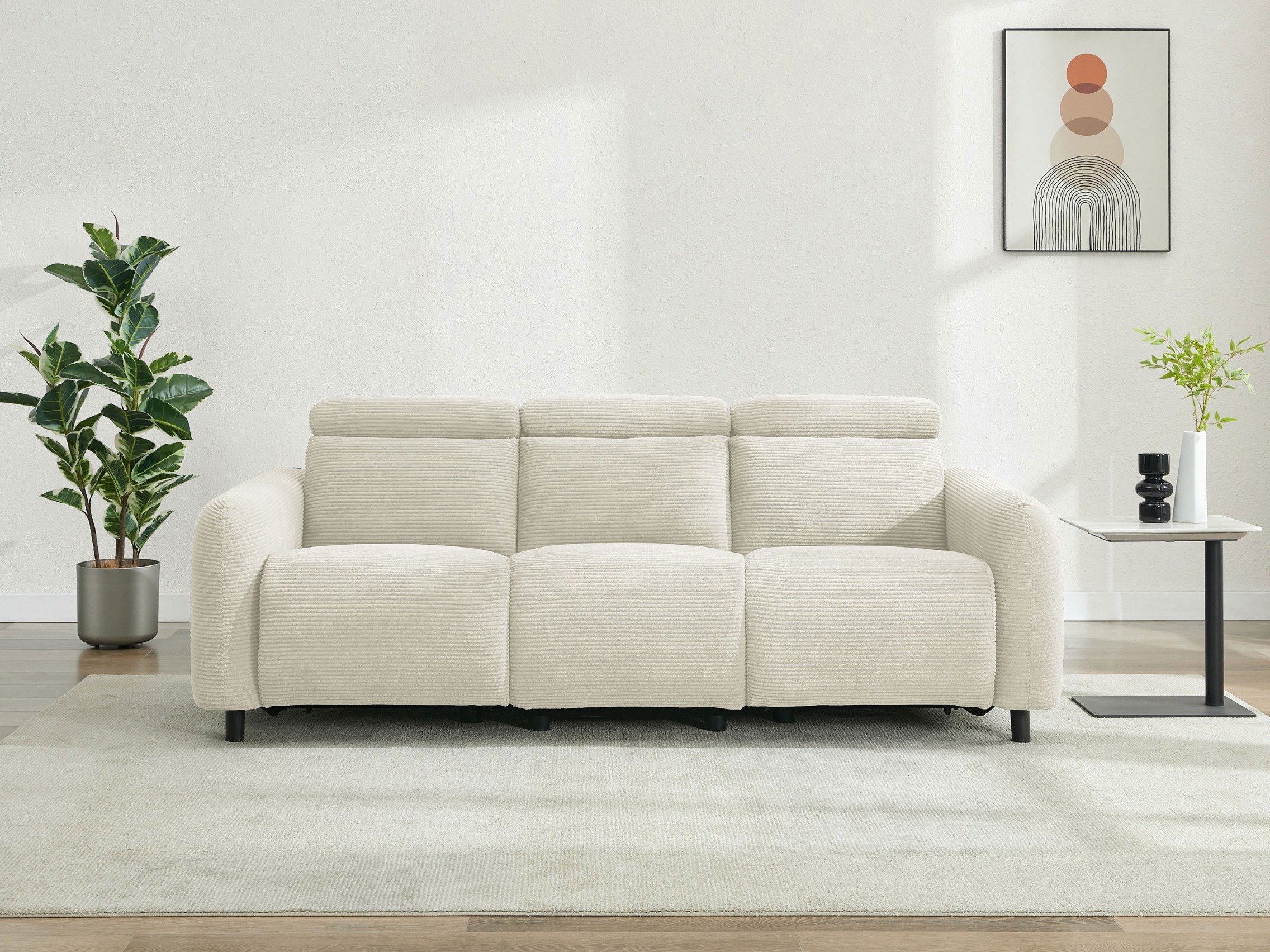 Canapea recliner Revbena 105 (Crem)