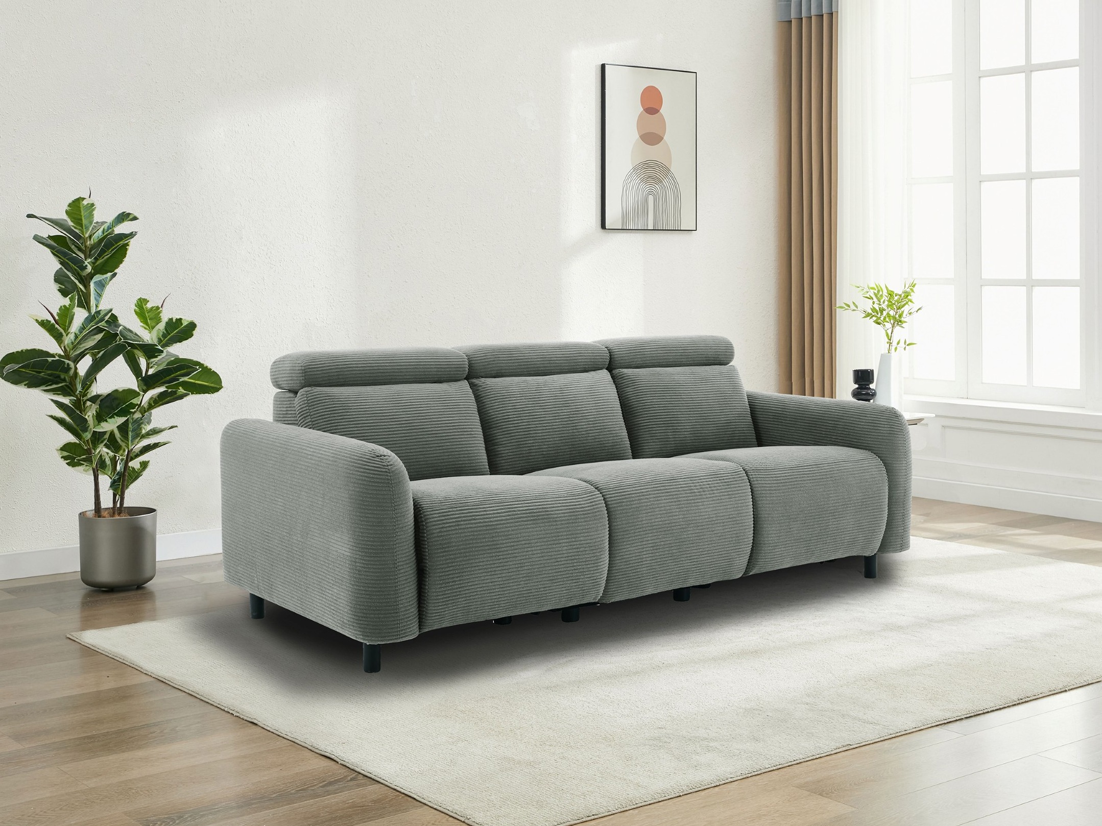 Canapea recliner Revbena 105 (Gri)