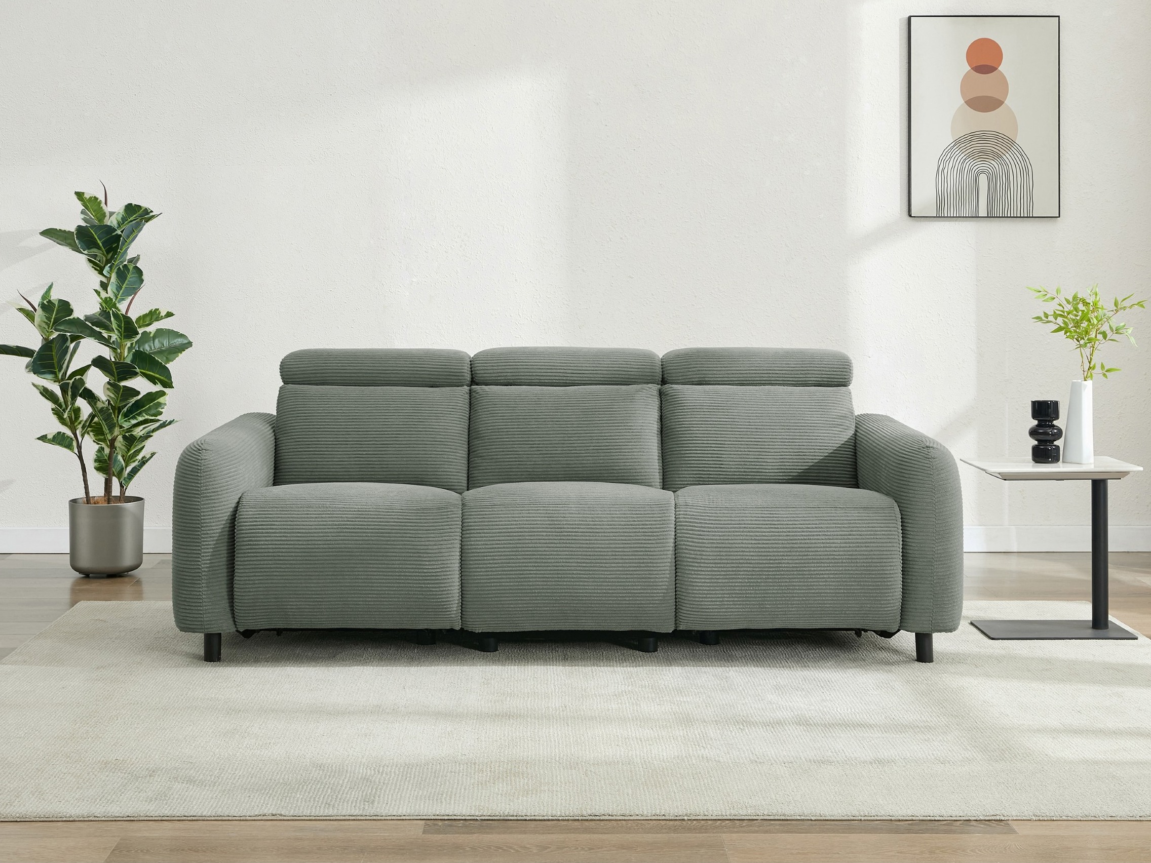 Canapea recliner Revbena 105 (Gri)