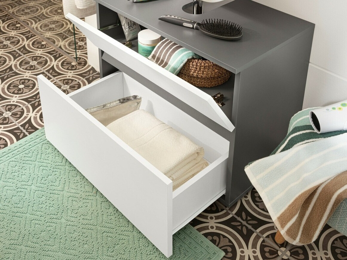 Mască de baie neancorată Soncamu 110 (Alb + Antracit)