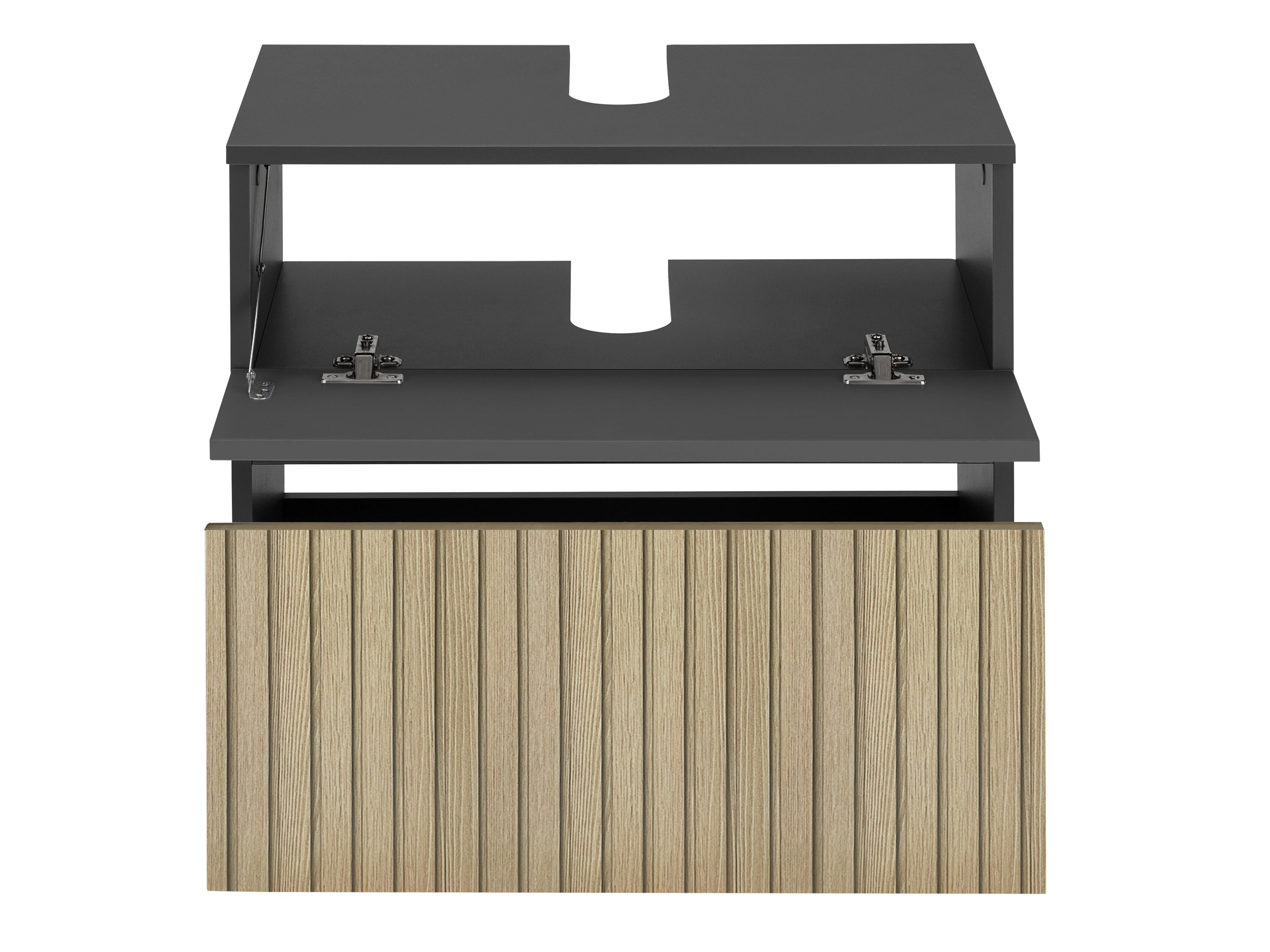 Mască de baie neancorată Soncamu 110 (Antracit + Stejar deschis)