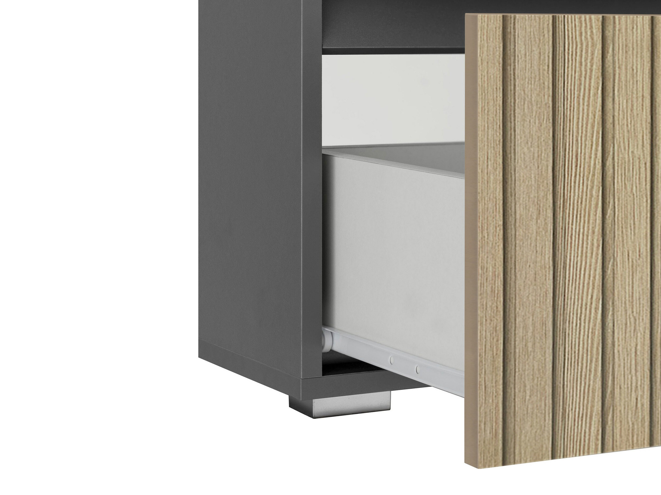 Mască de baie neancorată Soncamu 110 (Antracit + Stejar deschis)