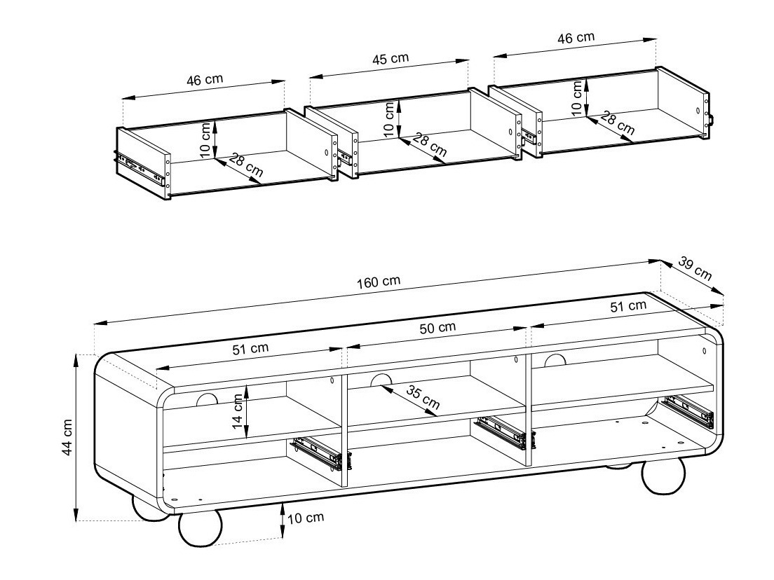 Comodă TV Vendori 100