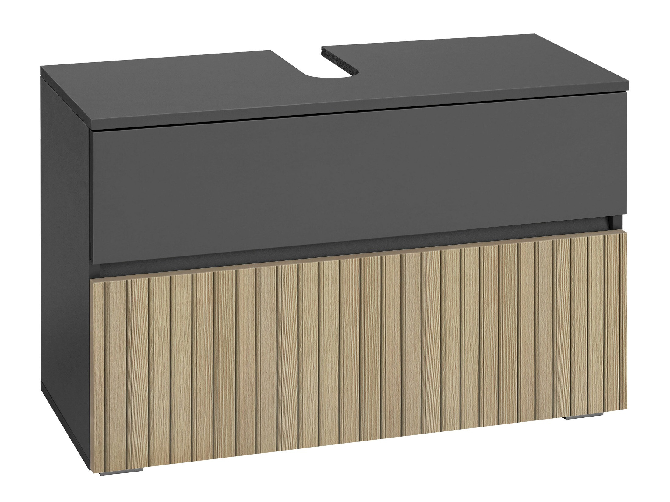 Mască de baie neancorată Soncamu 109 (Antracit + Stejar deschis)