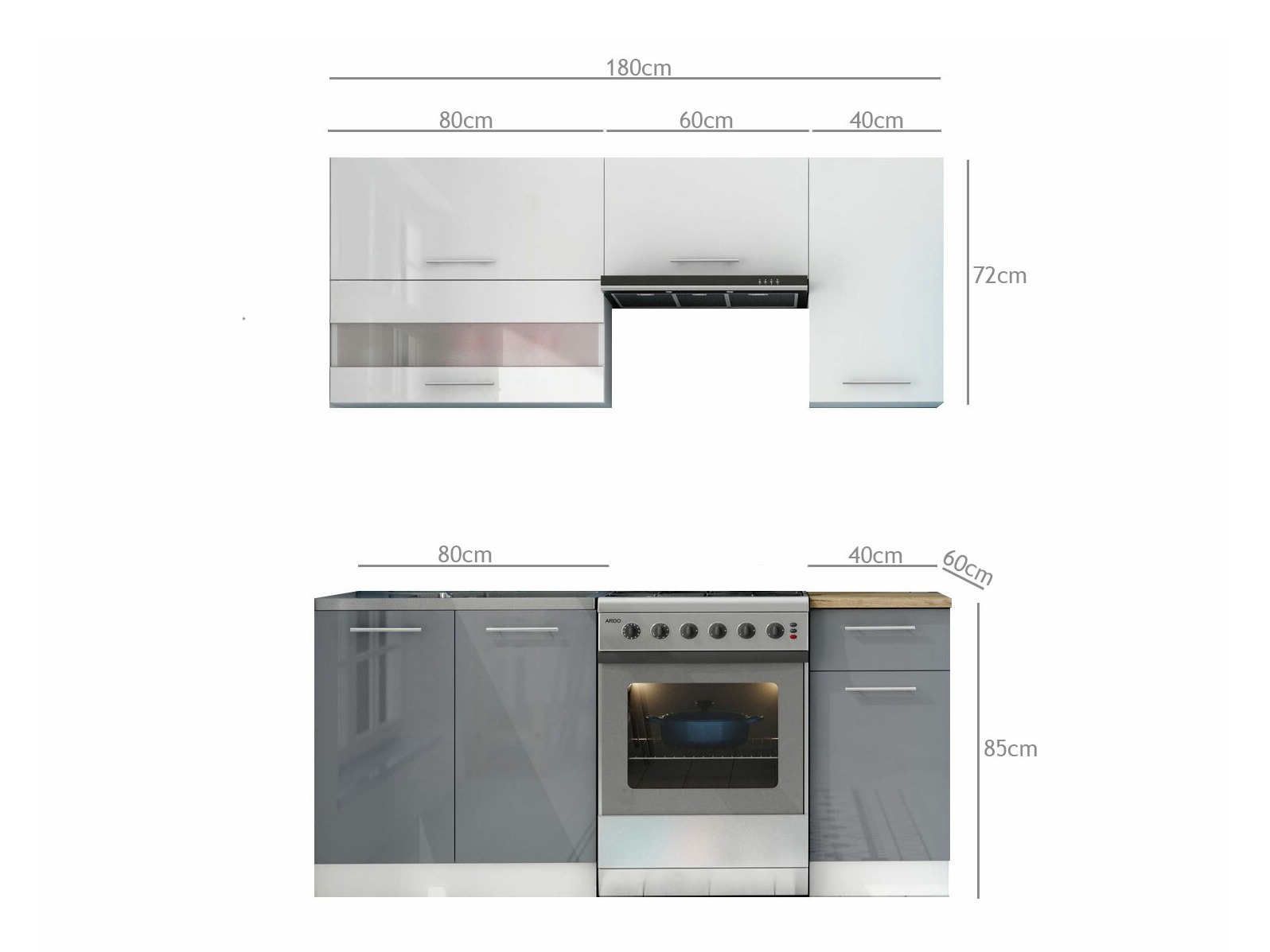 Set de bucătărie modular Tiffa Mix 100