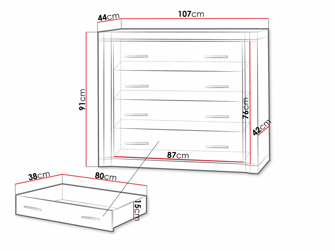Comodă Lorelie 101 (Stejar Sonoma)