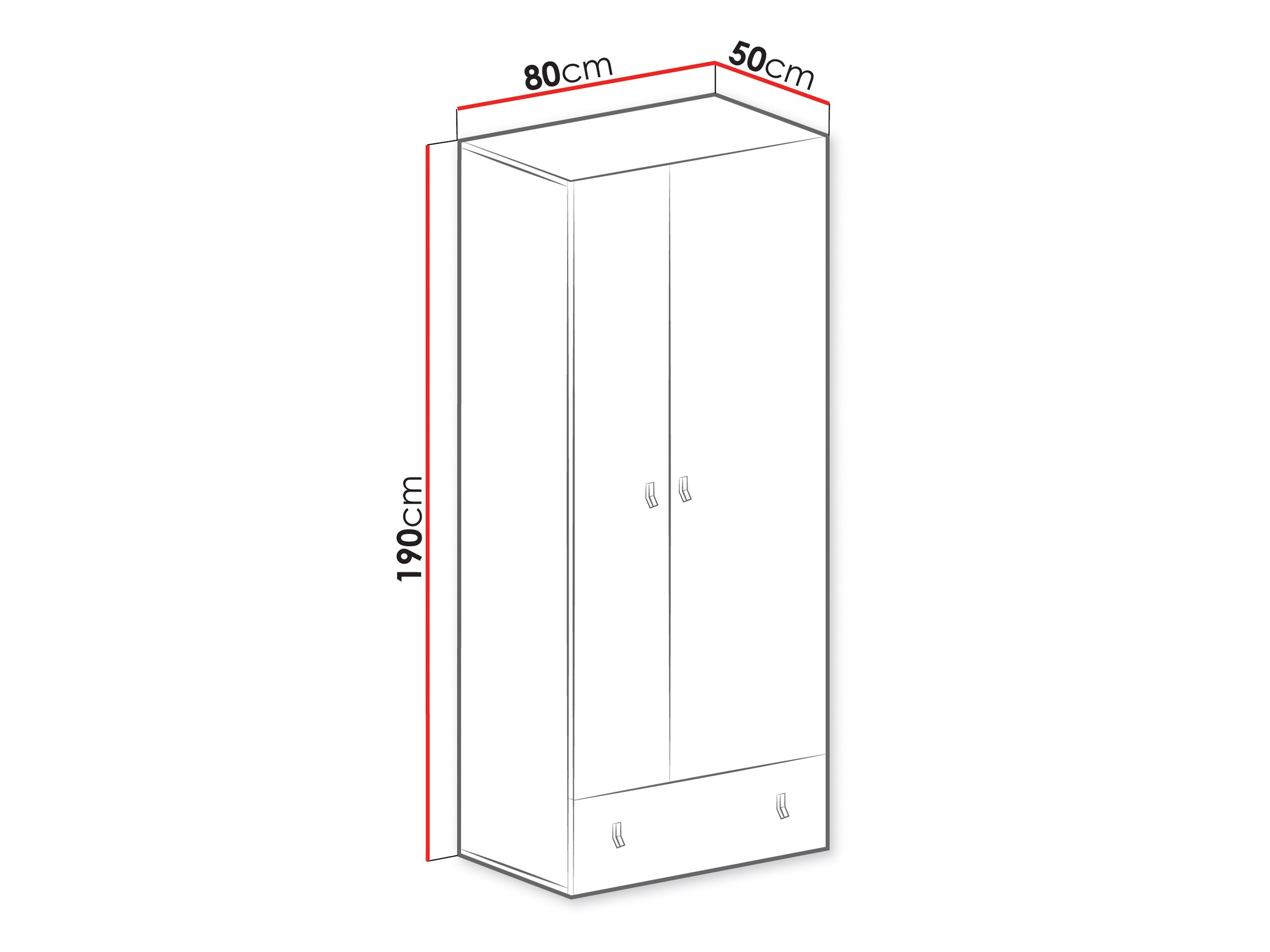 Dulap Camteso 101 (Alb + Stejar + Turcoaz)