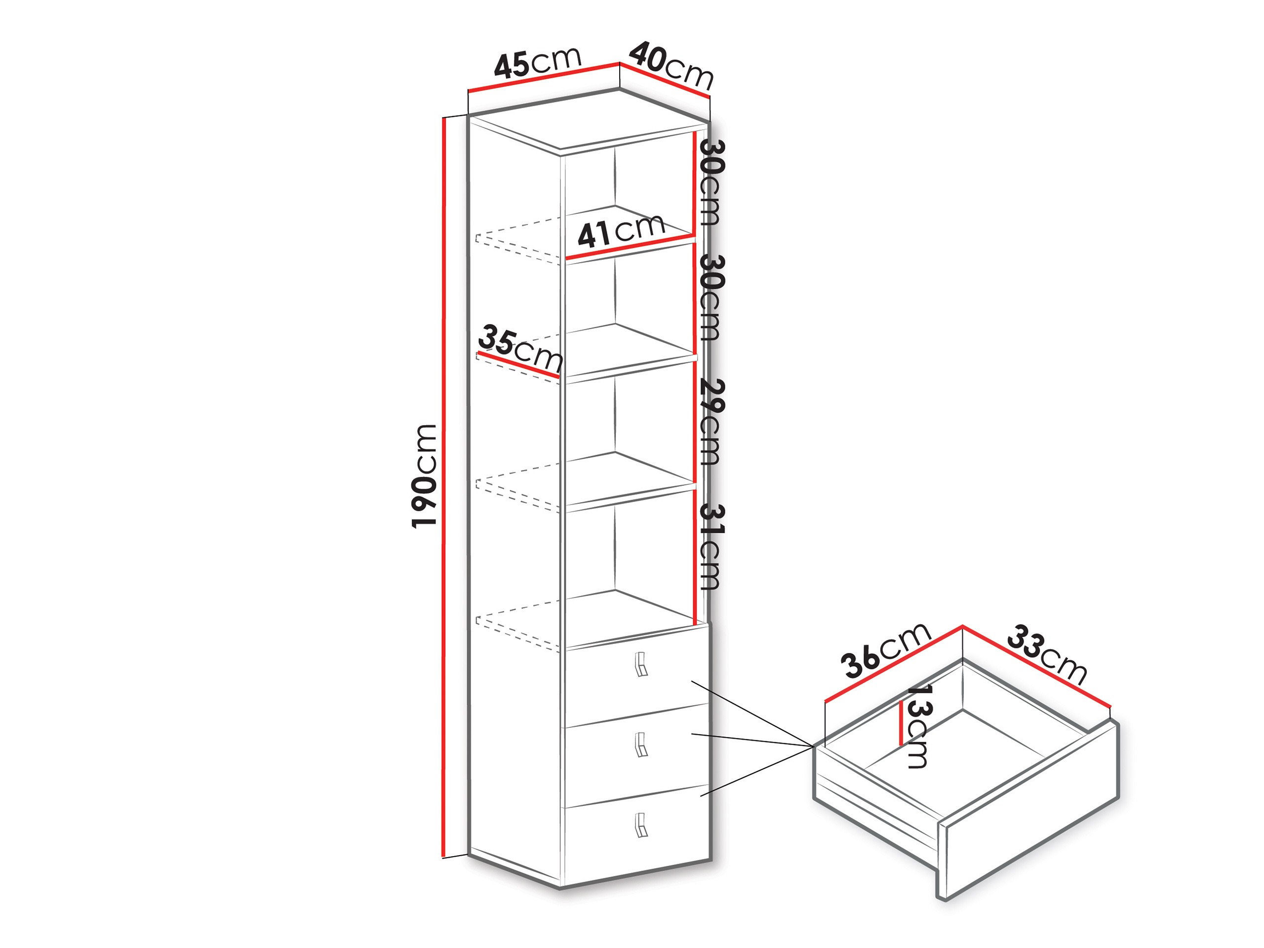 Raft Camteso 104 (Alb + Stejar + Turcoaz)