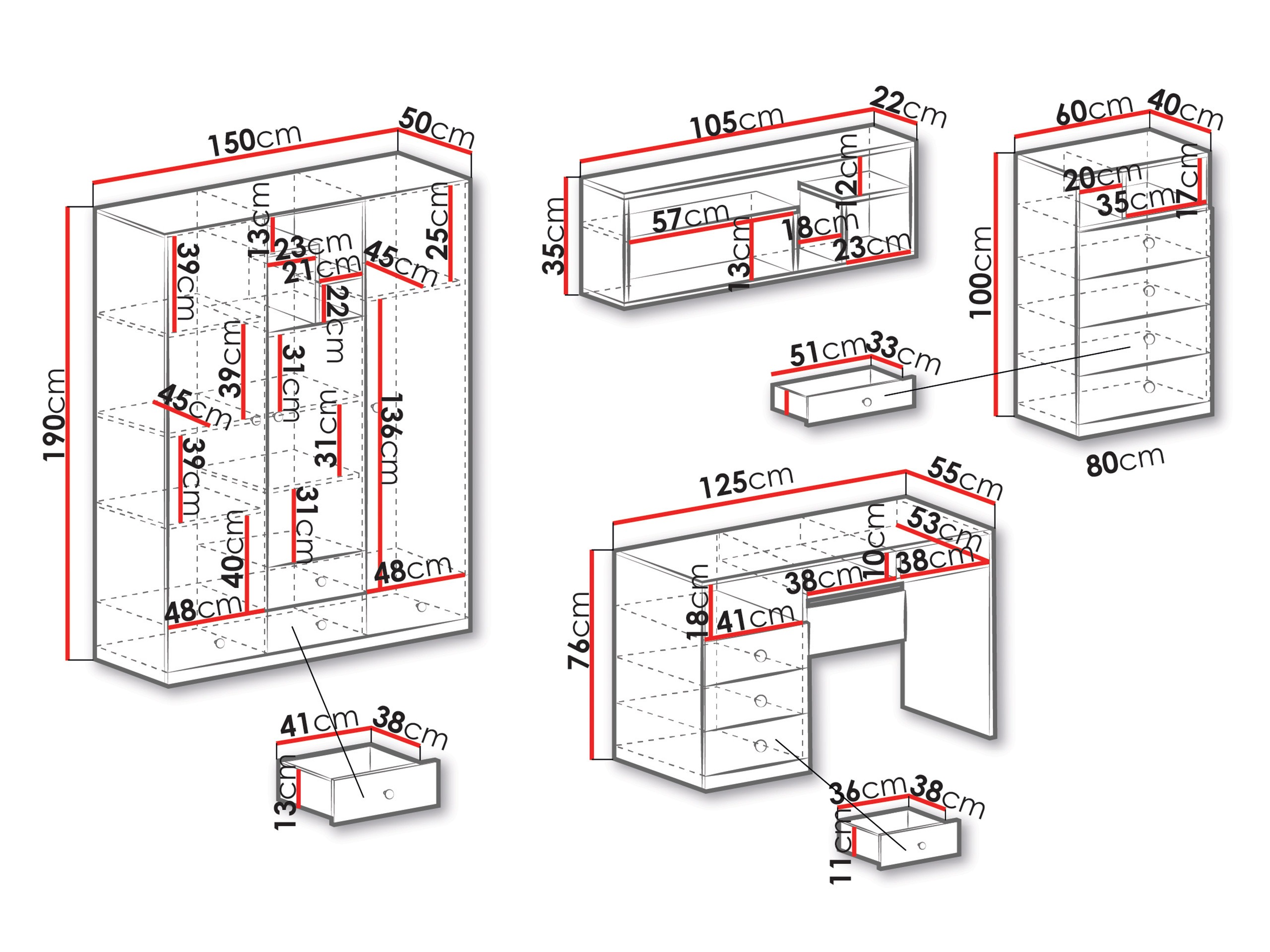 Set de mobilier Tesmonu 115