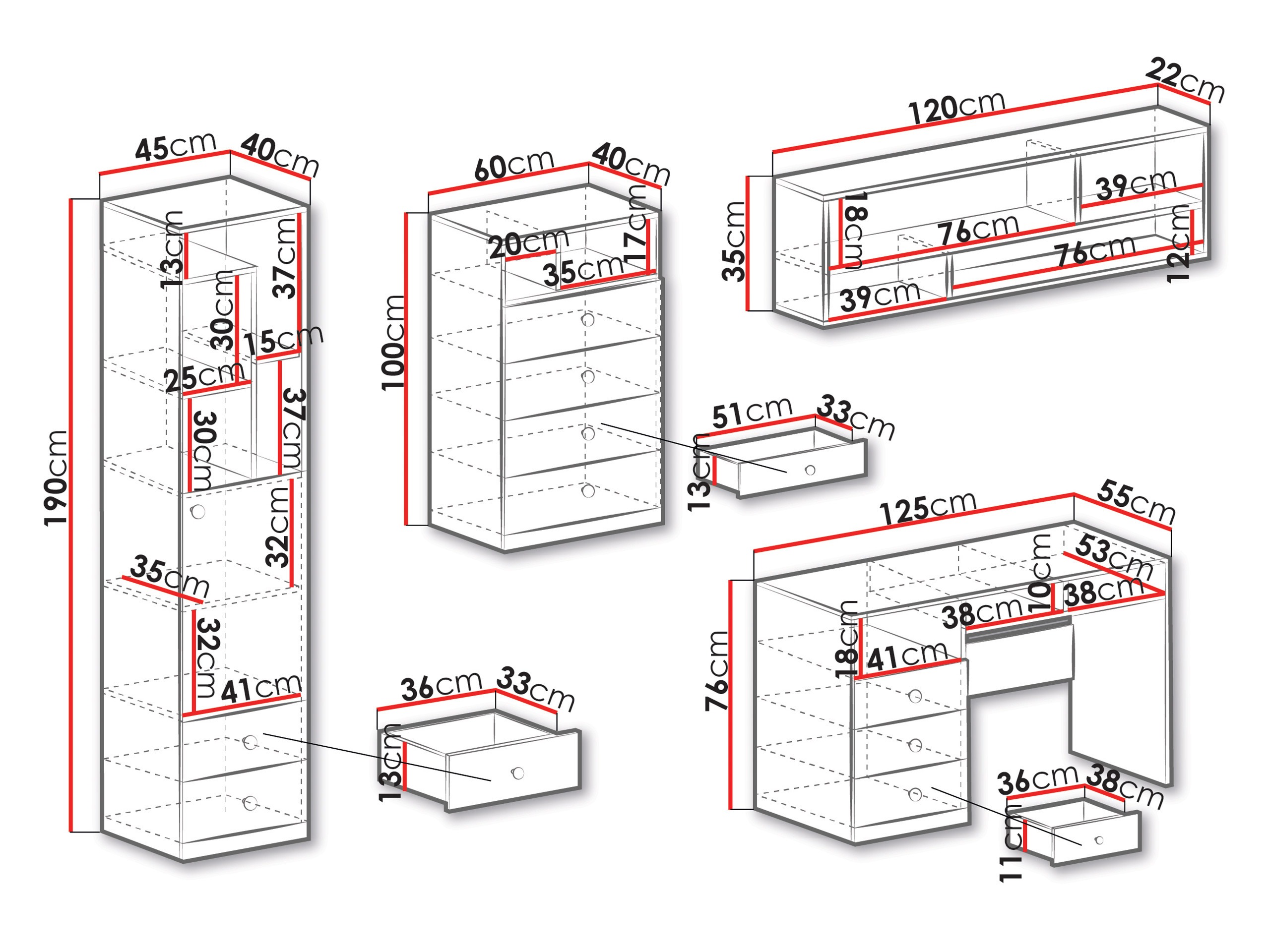 Set de mobilier Tesmonu 116