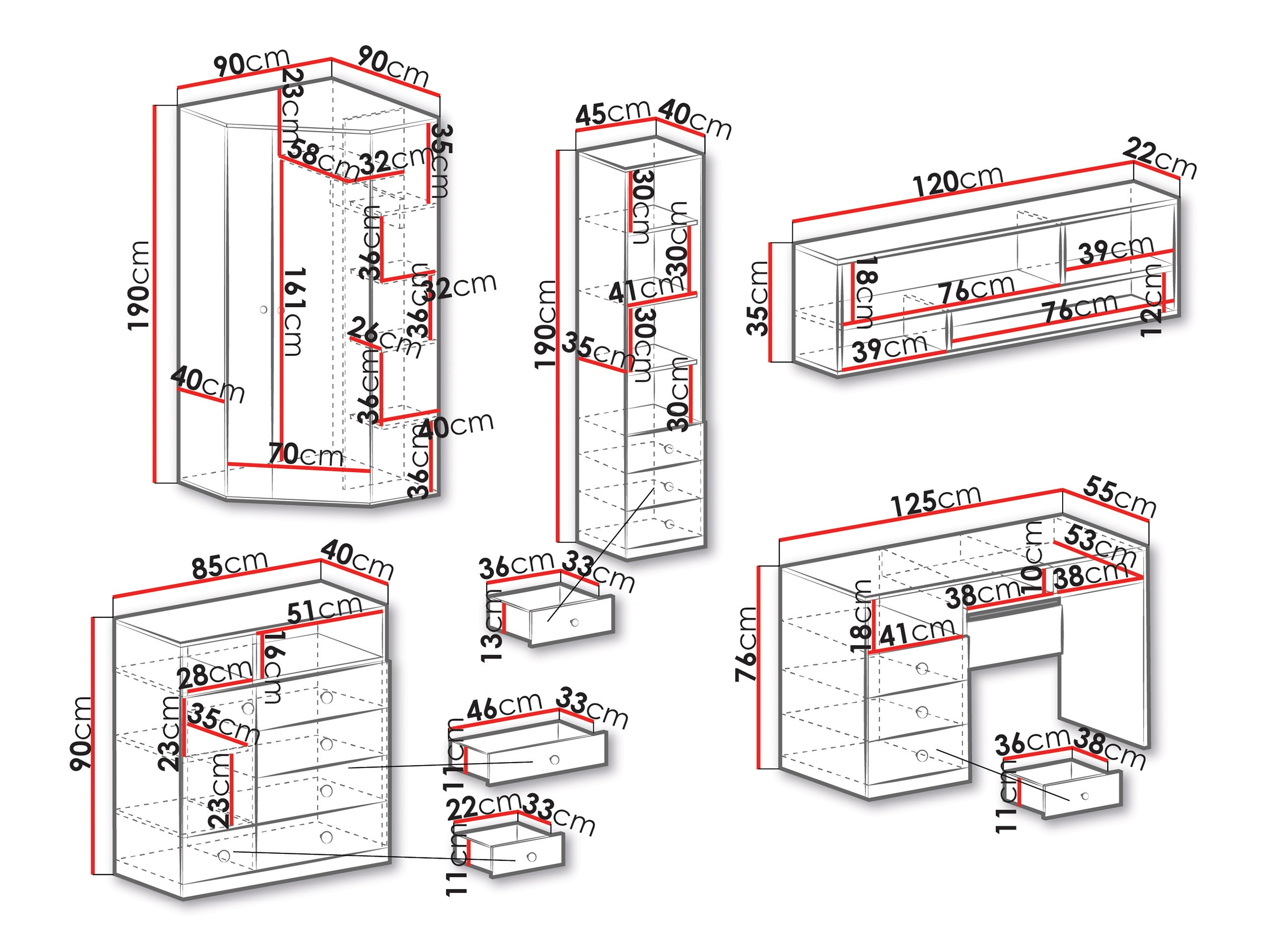 Set de mobilier Tesmonu 117