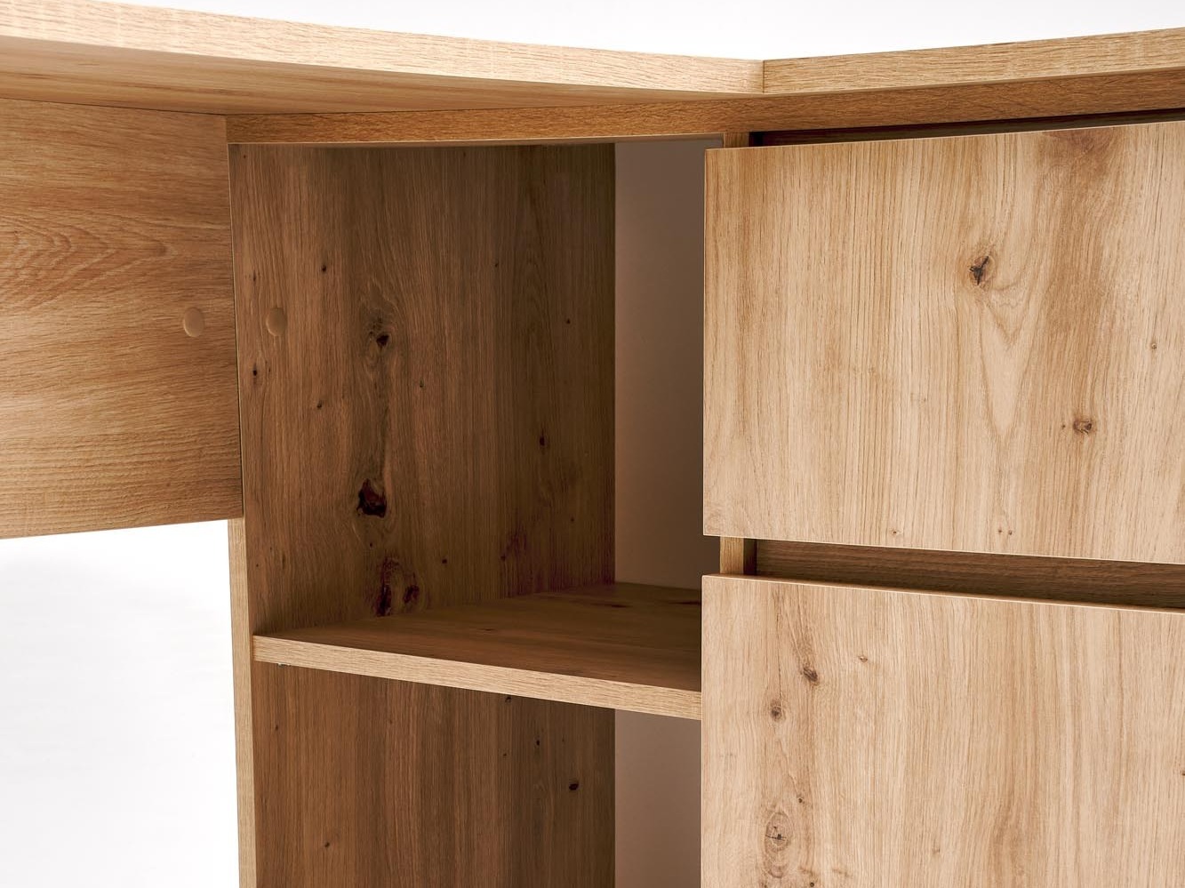 Birou de colt Houston 1950 (Stejar artizan)