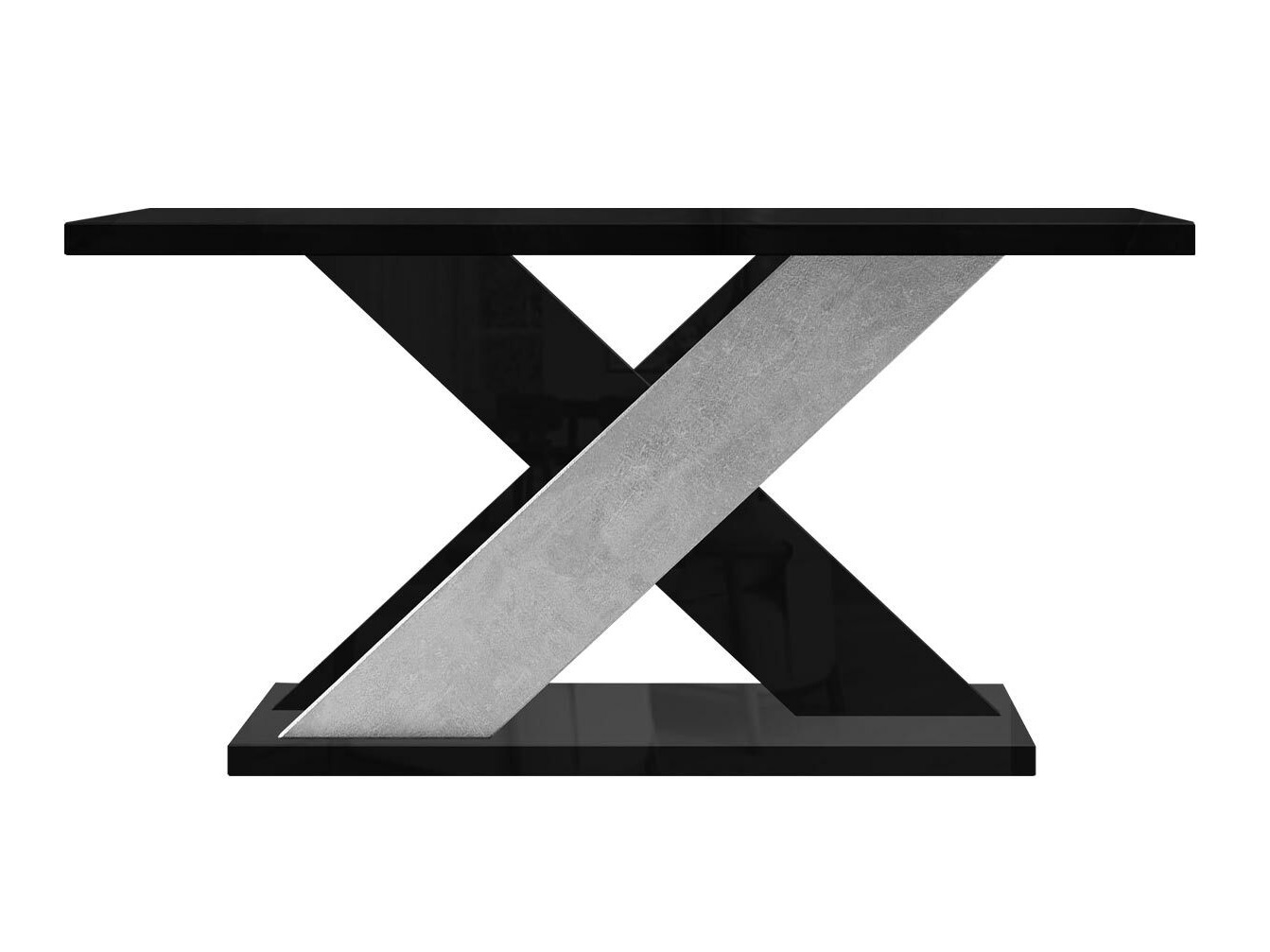 Măsuță de cafea Goodyear 116 (Negru lucios + Beton)