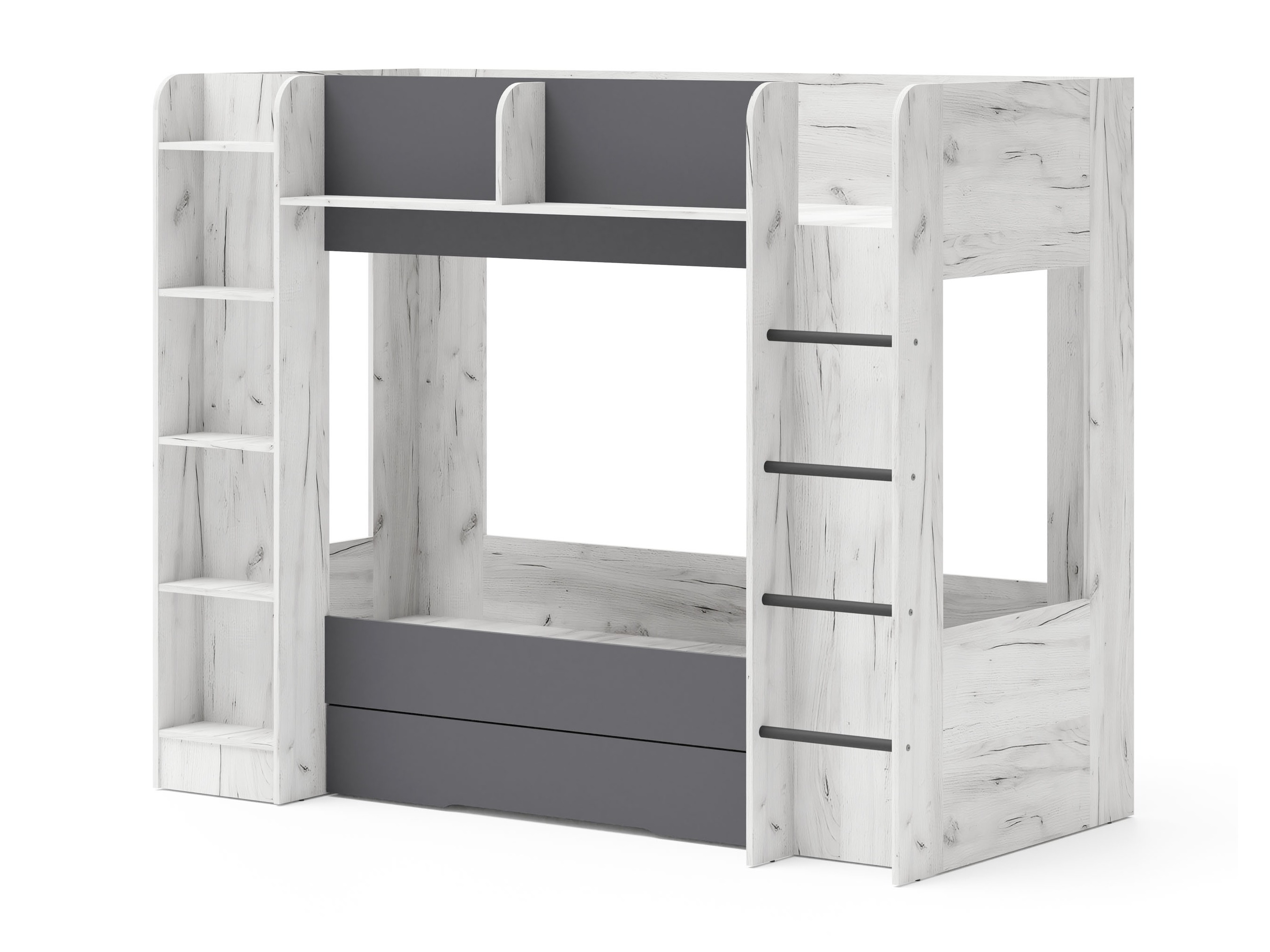 Pat supraetajat Elitenu 102 (Mestesug alb + Grafit)