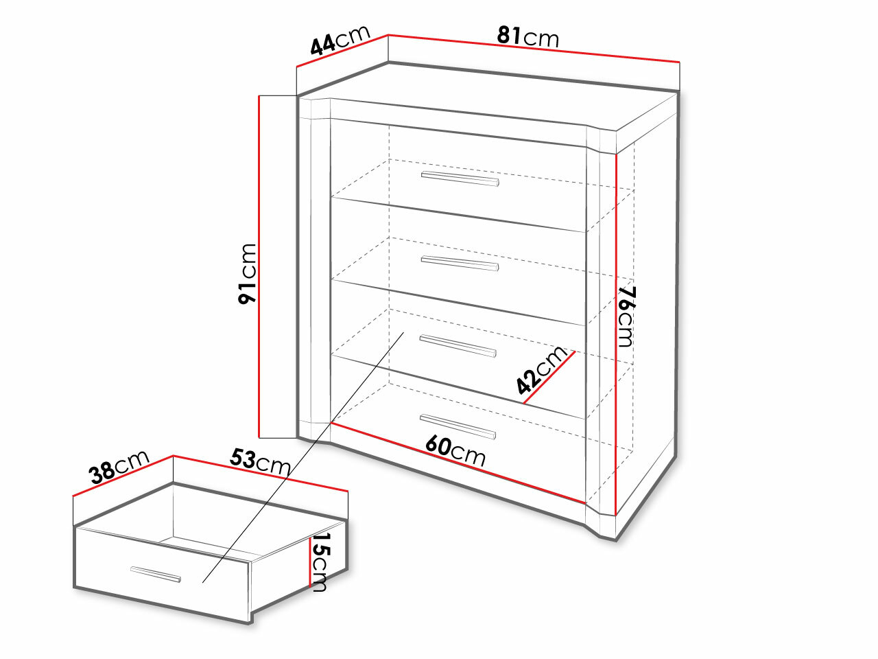 Comodă Lorelie 103 (Trufa stejar)