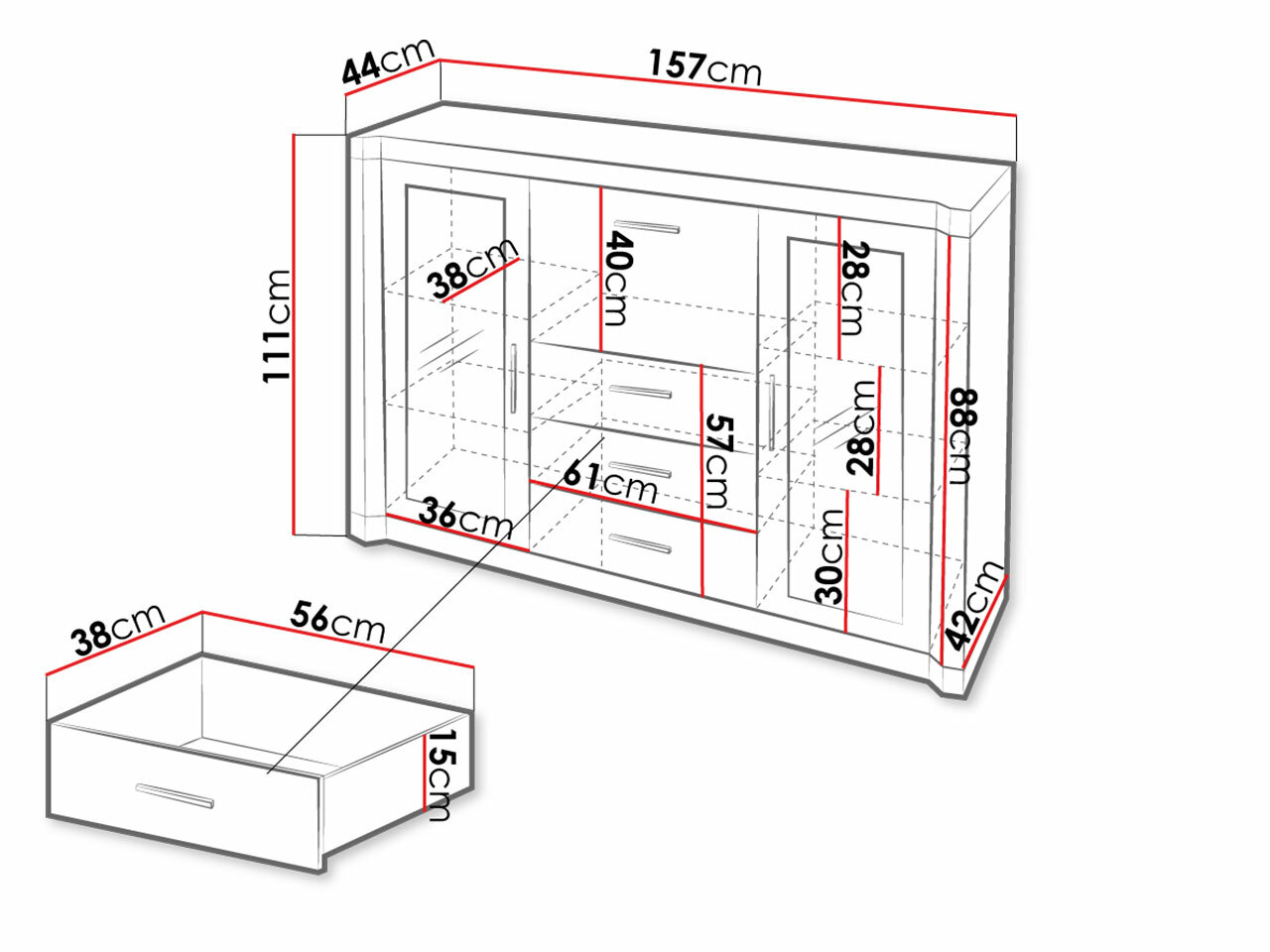 Comodă Lorelie 106 (Trufa stejar)