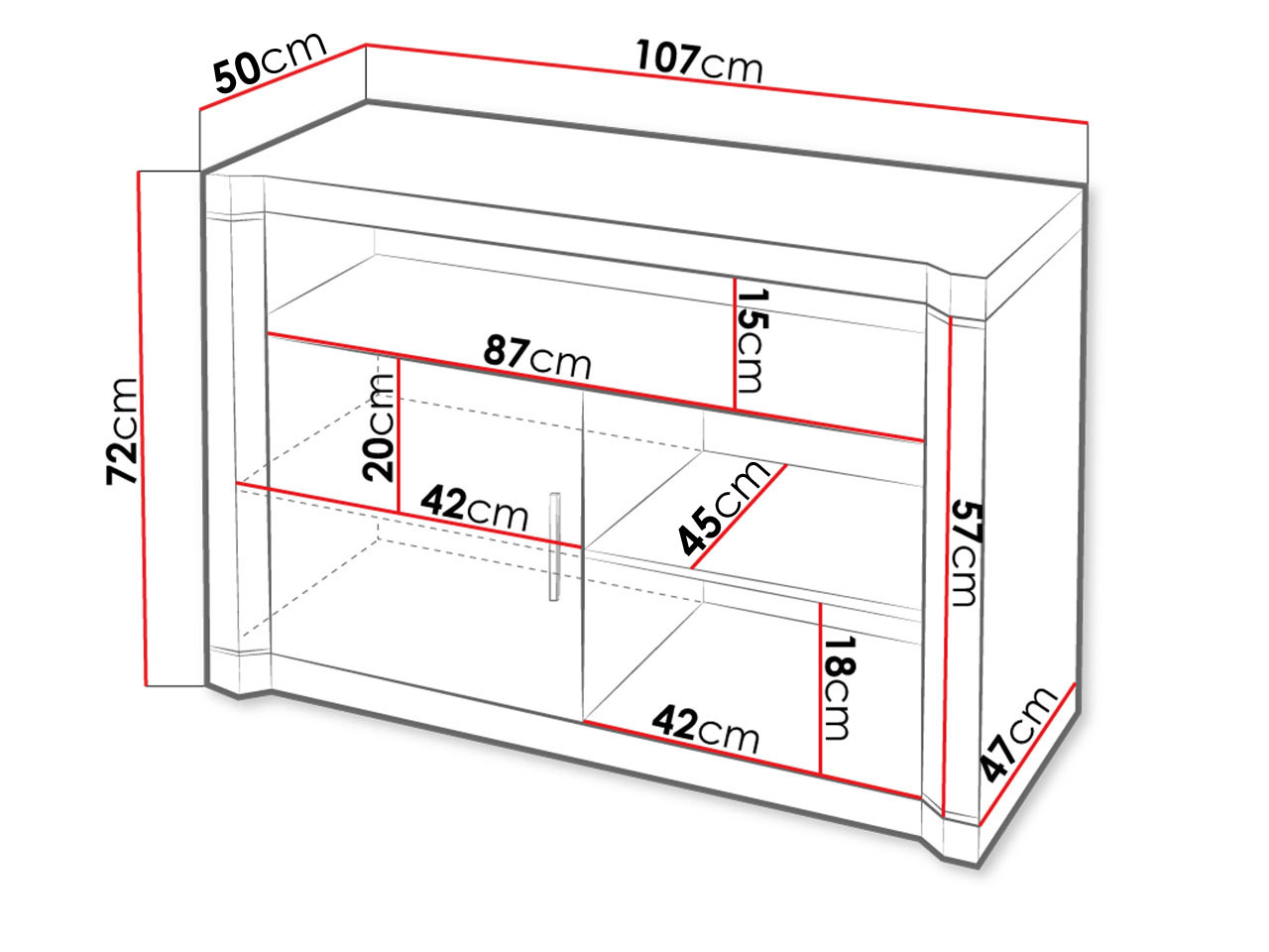 Comodă TV Lorelie 110 (Trufa stejar)