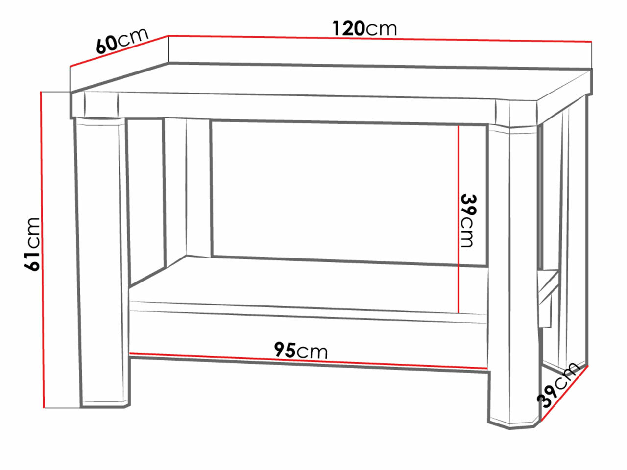 Măsuță de cafea Lorelie 114 (Trufa stejar)
