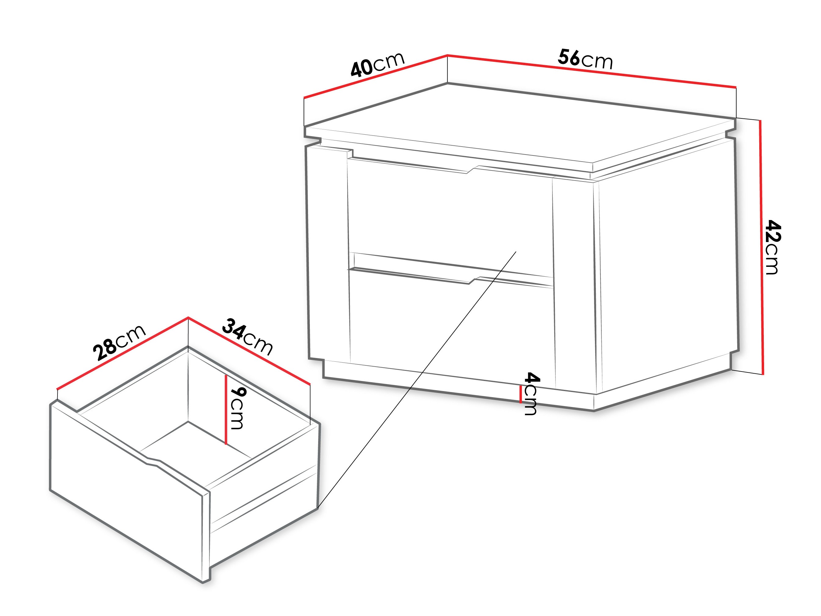 Noptieră Comfivo Ovitas