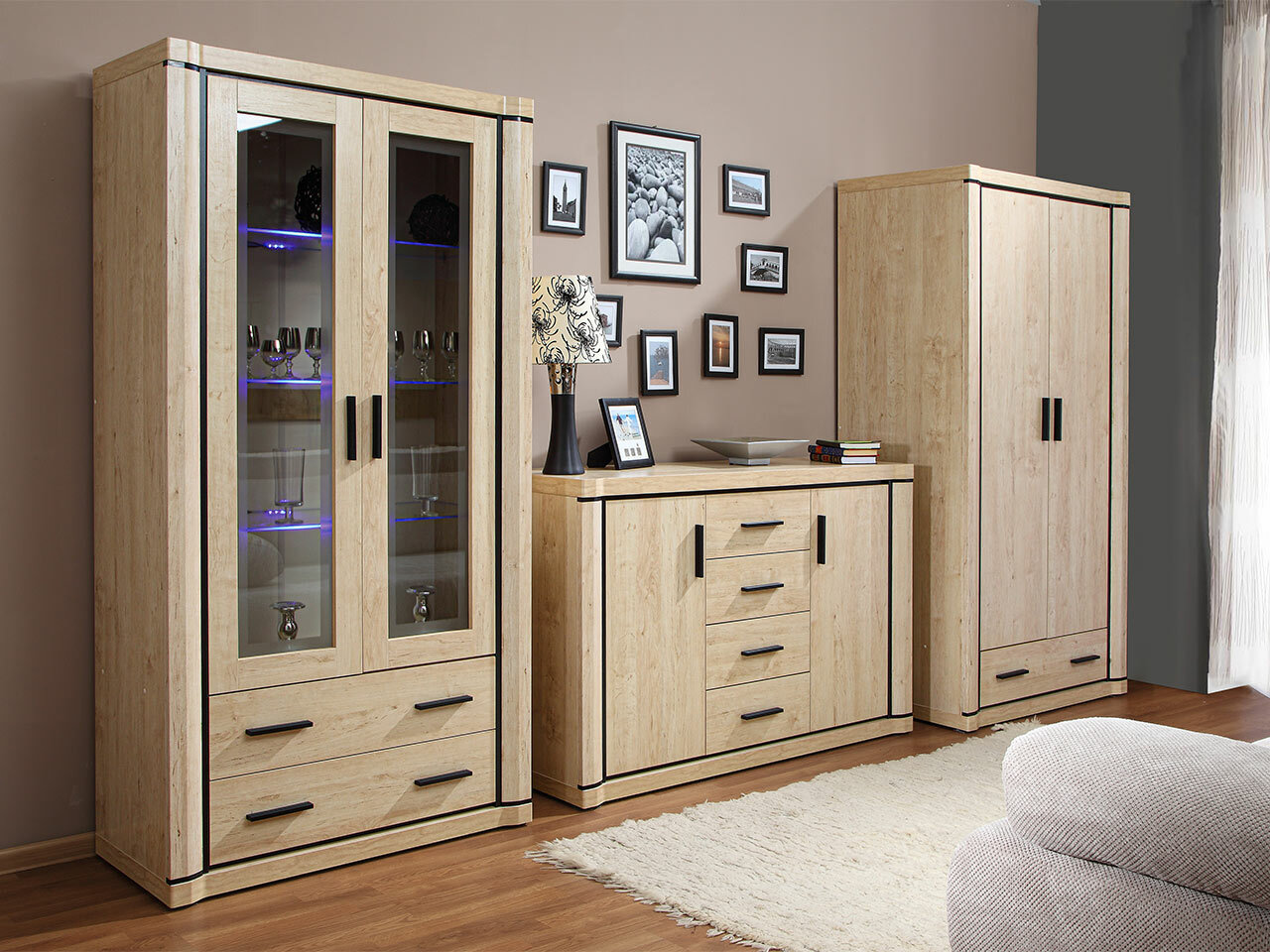 Set de living Lorelie 125 (Stejar Sonoma)