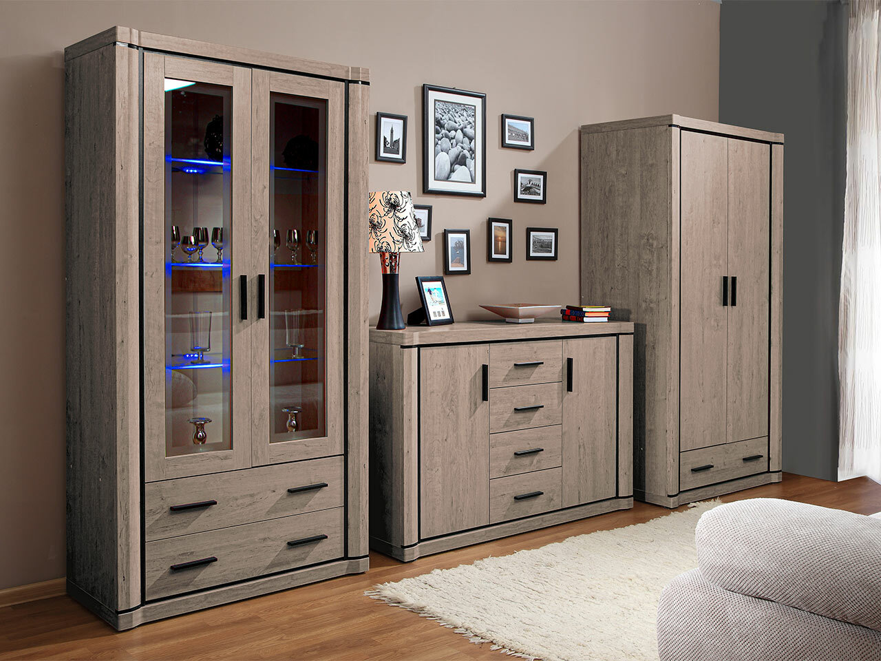 Set de living Lorelie 125 (Trufa stejar)