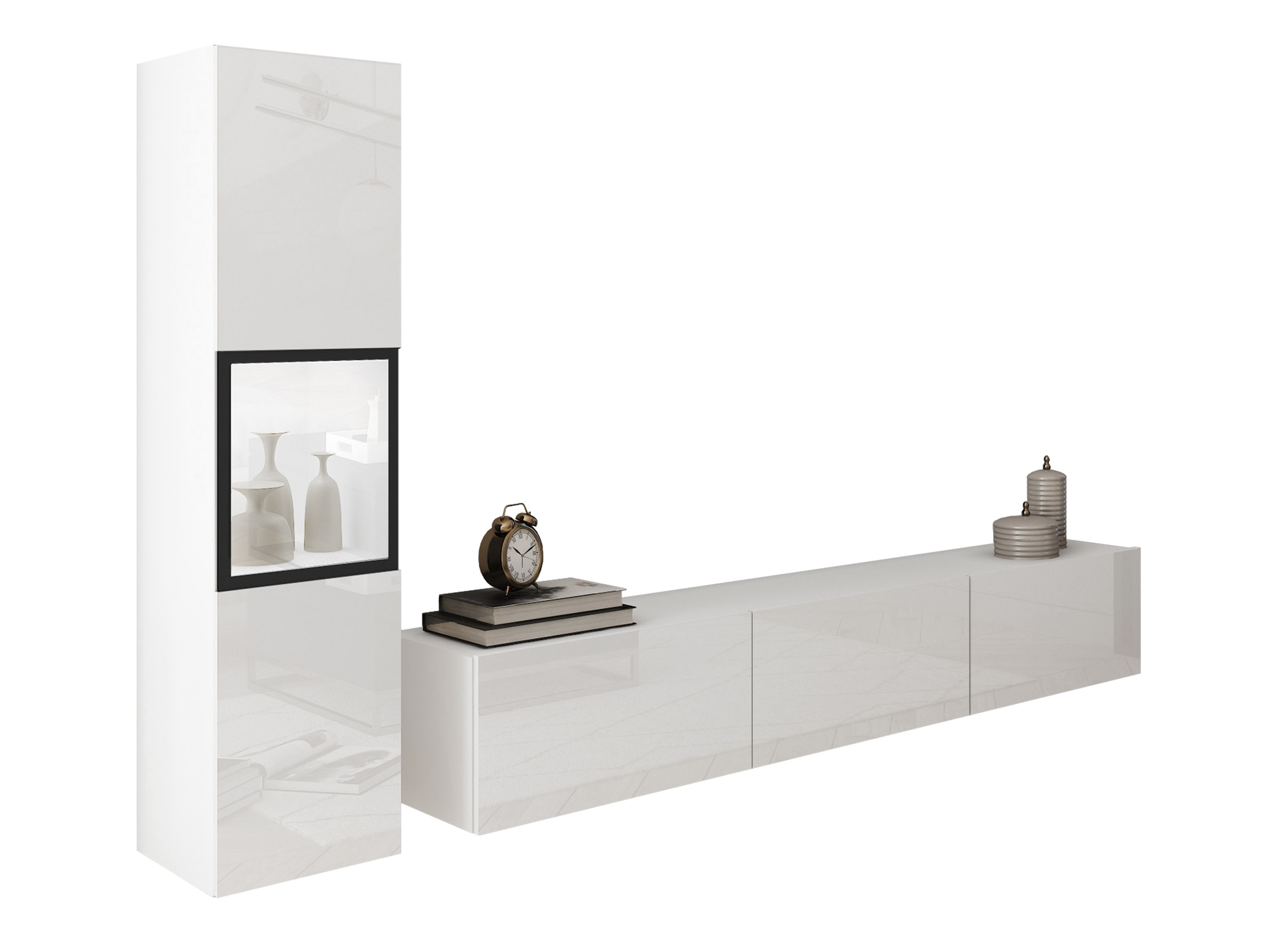 Set de living Sarasota 192 (Alb + Alb lucios)