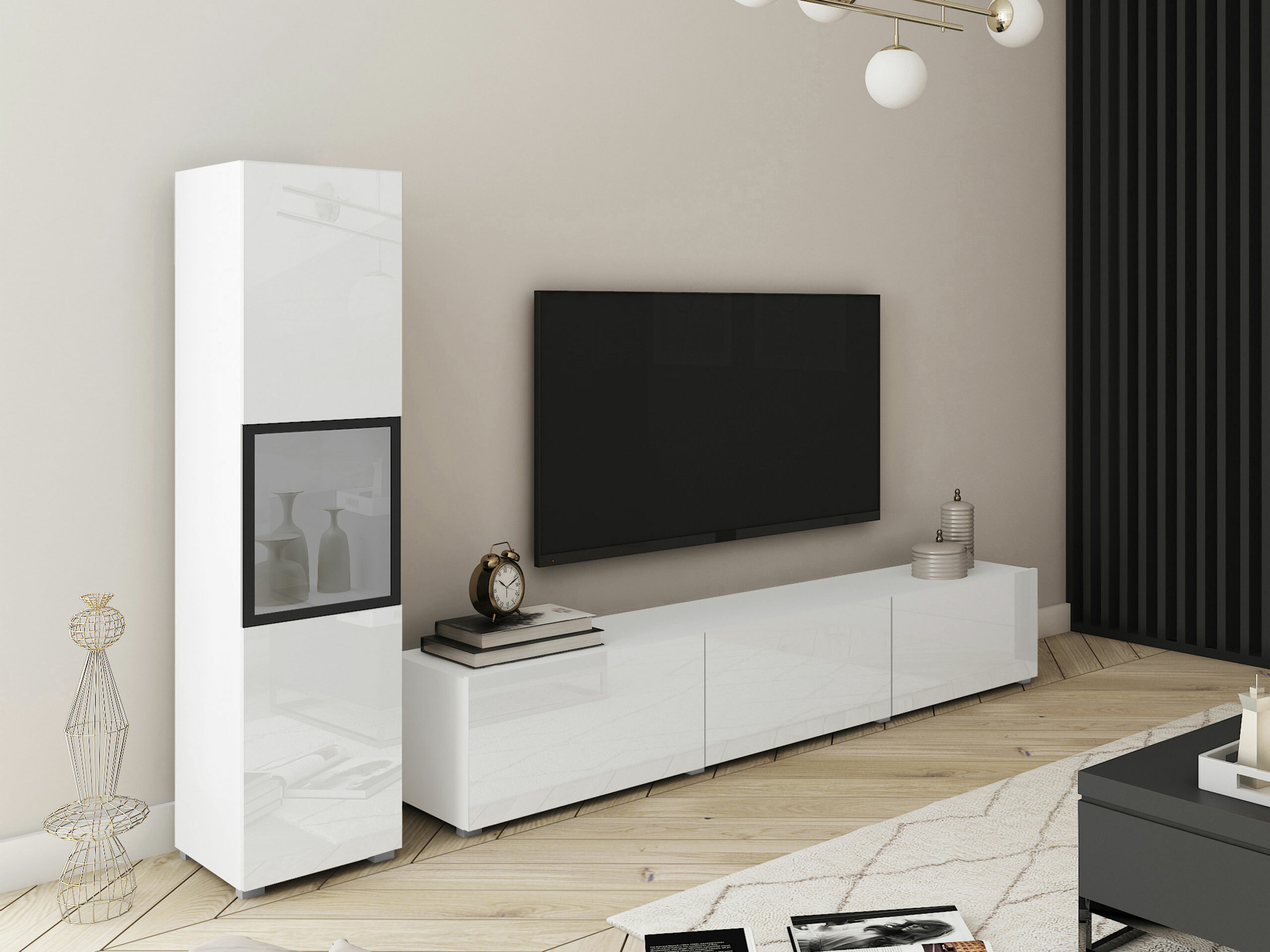 Set de living Sarasota 192 (Alb + Alb lucios)