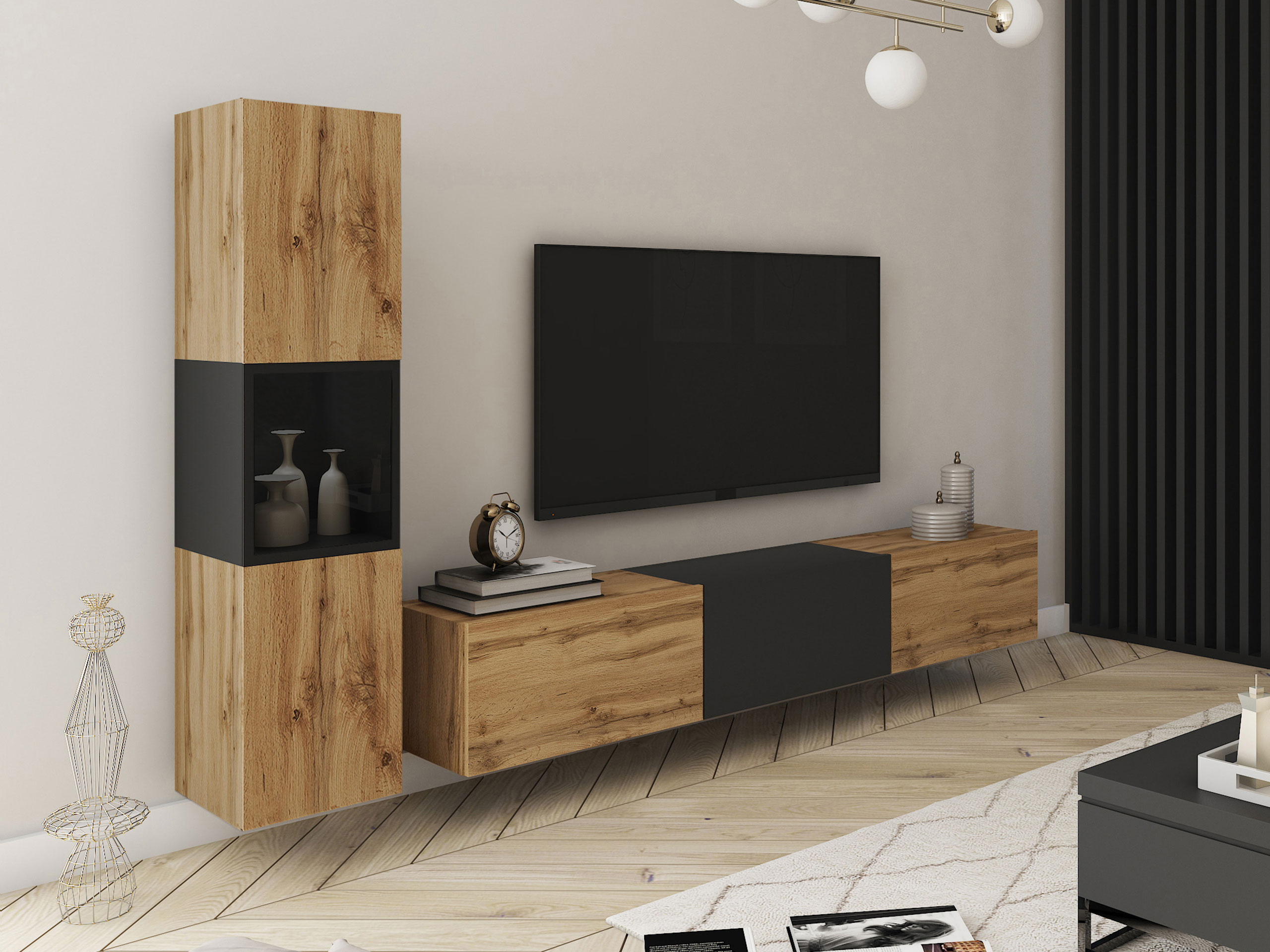 Set de living Sarasota 192 (Stejar Wotan + Grafit)
