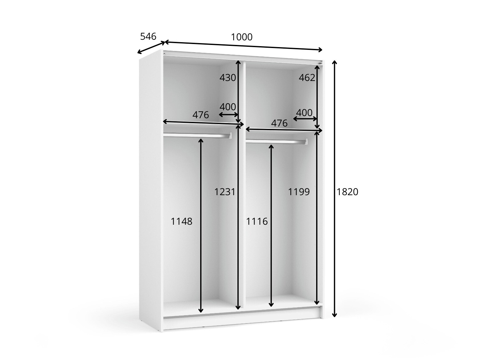 Dulap Baytown 148 (Alb)