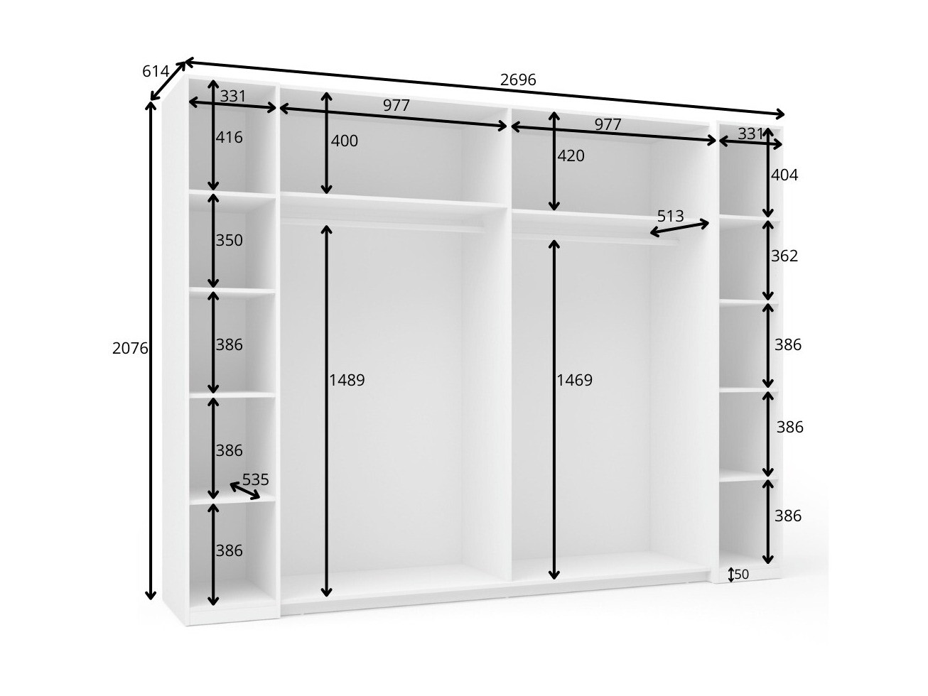 Dulap Baytown 150 (Negru)