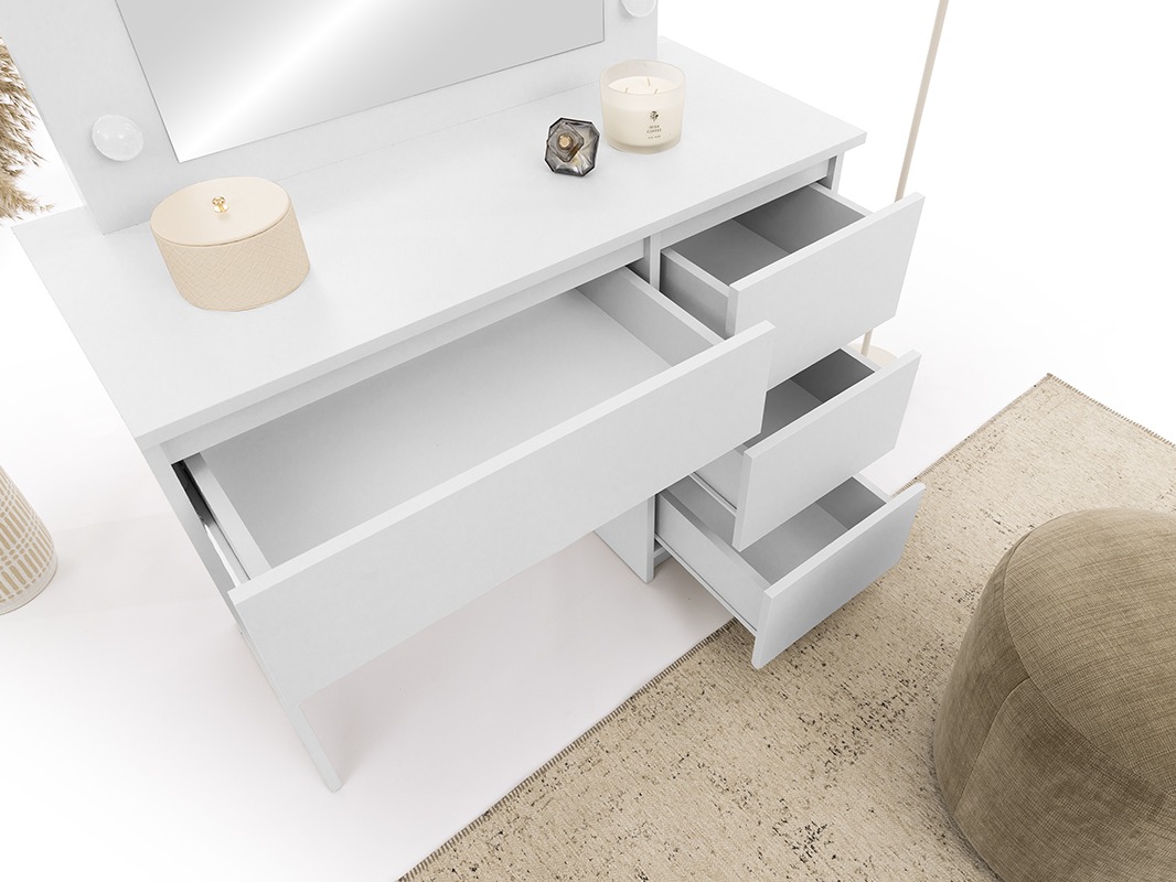 Măsuță de machiaj Murrieta 194 (Alb)