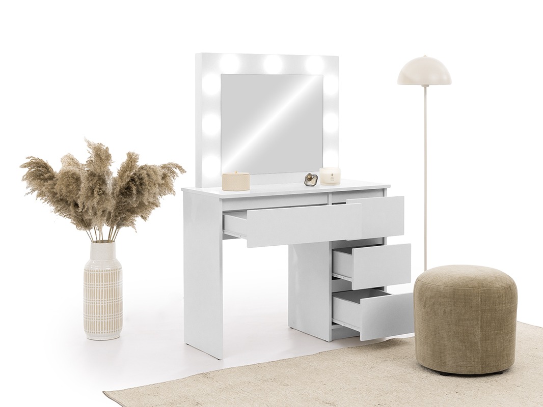 Măsuță de machiaj Murrieta 194 (Alb)