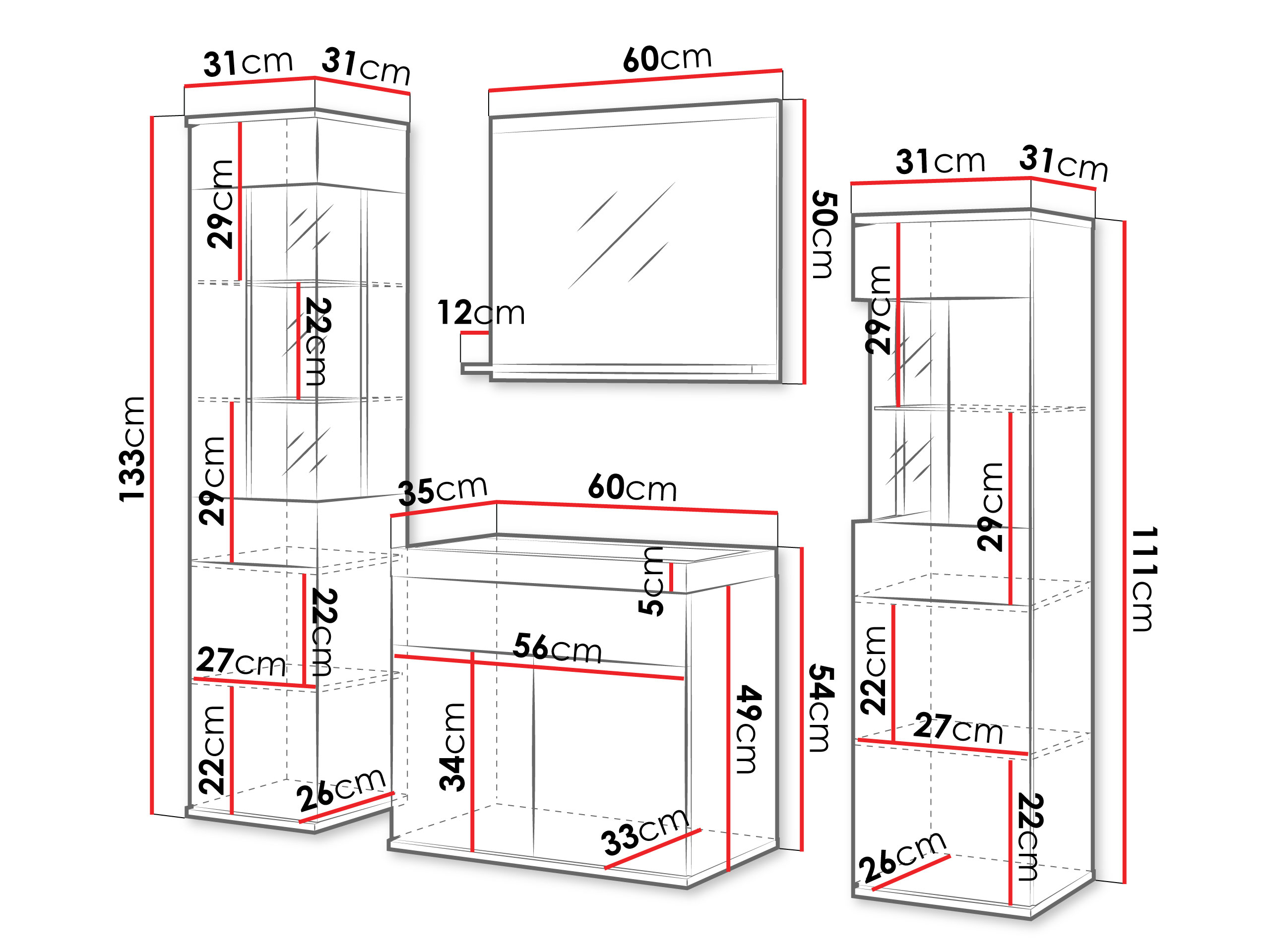 Set baie Sarasota 194 (Grafit)