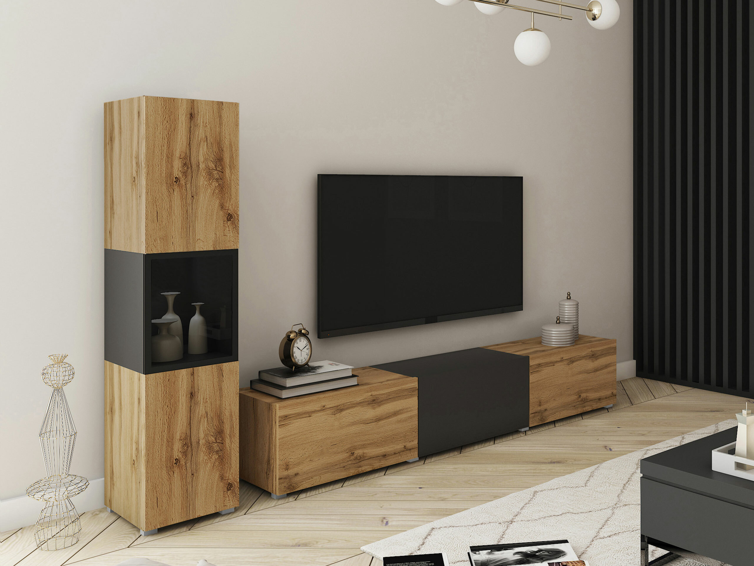 Set de living Sarasota 192 (Stejar Wotan + Grafit)