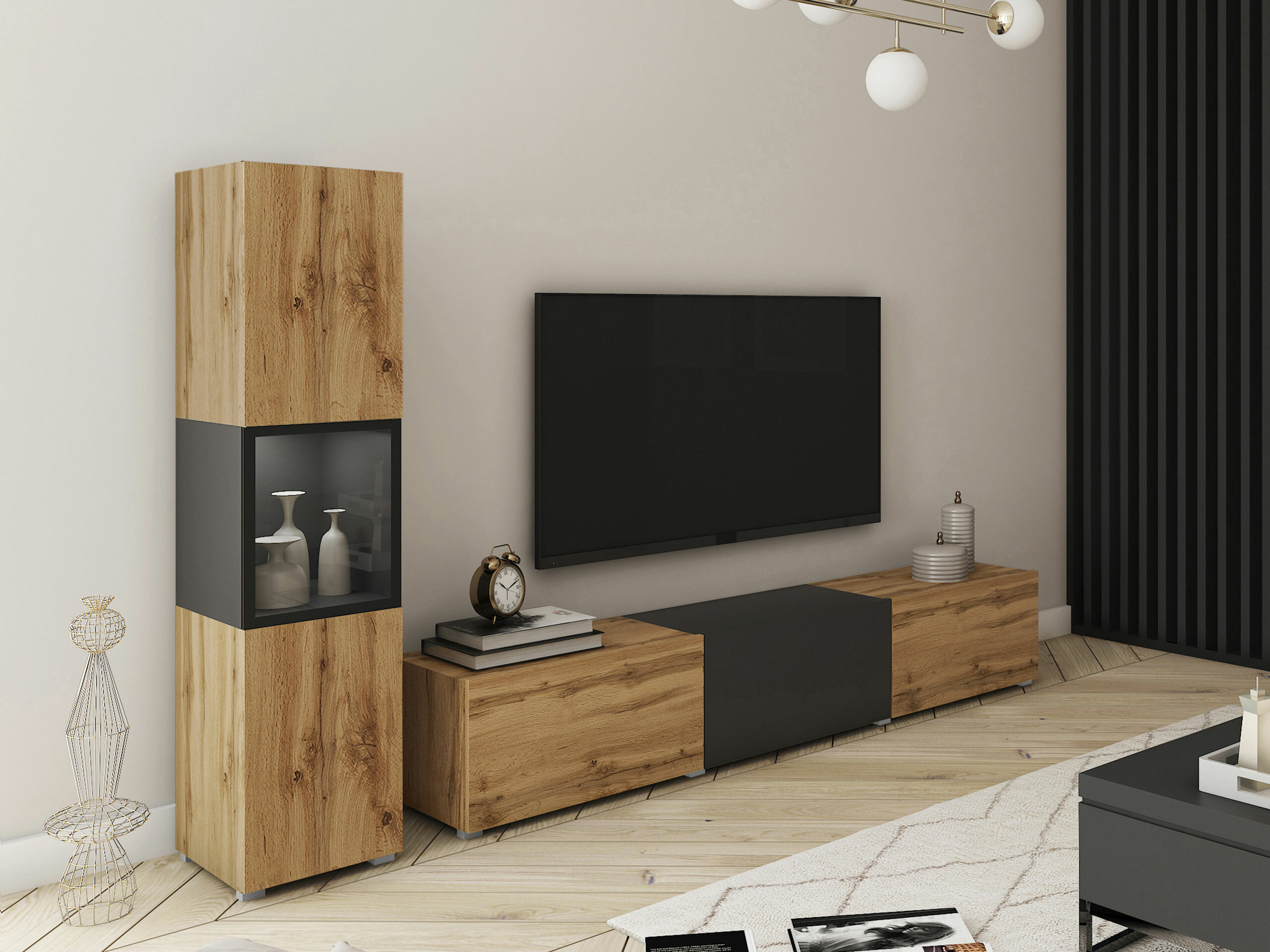 Set de living Sarasota 192 (Stejar Wotan + Grafit)