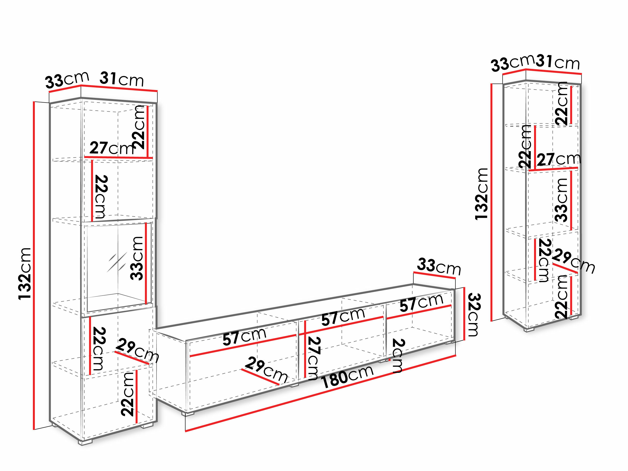 Set de living Sarasota 193 (Alb + Stejar Wotan)